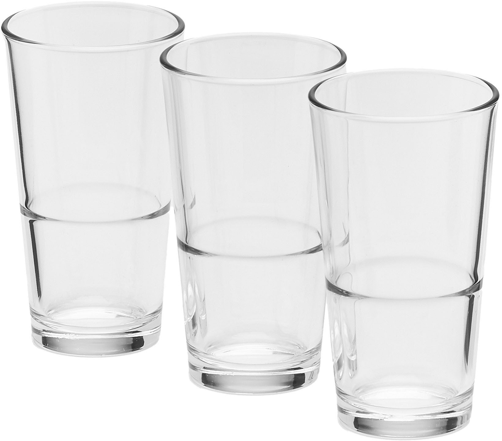Bormioli Rocco Longdrinkglas Longdrinkbecher 370 ml Sestriere, 12 Stück, 12-tlg., Glas, stapelbar, spülmaschinengeeignet