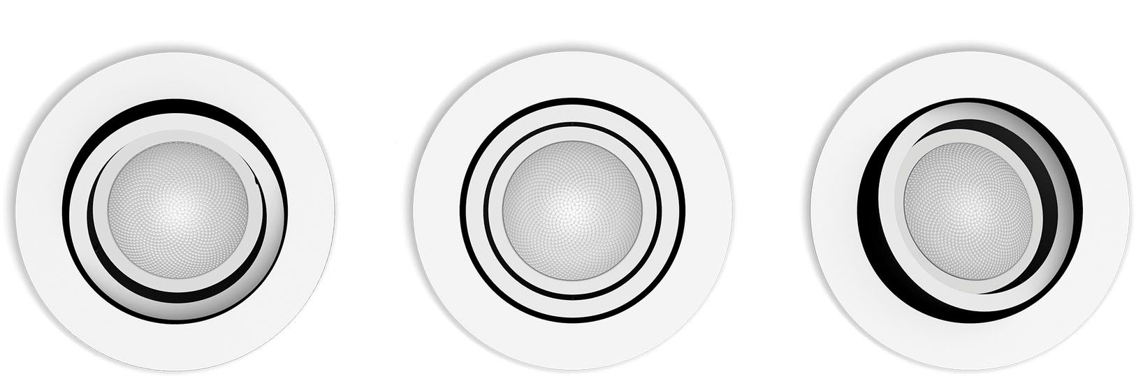 Philips Hue Einbauleuchte White & Color Ambiance Centura Einbauspot 3-flammig 3 x 4.2W, LED wechselbar, Farbwechsler