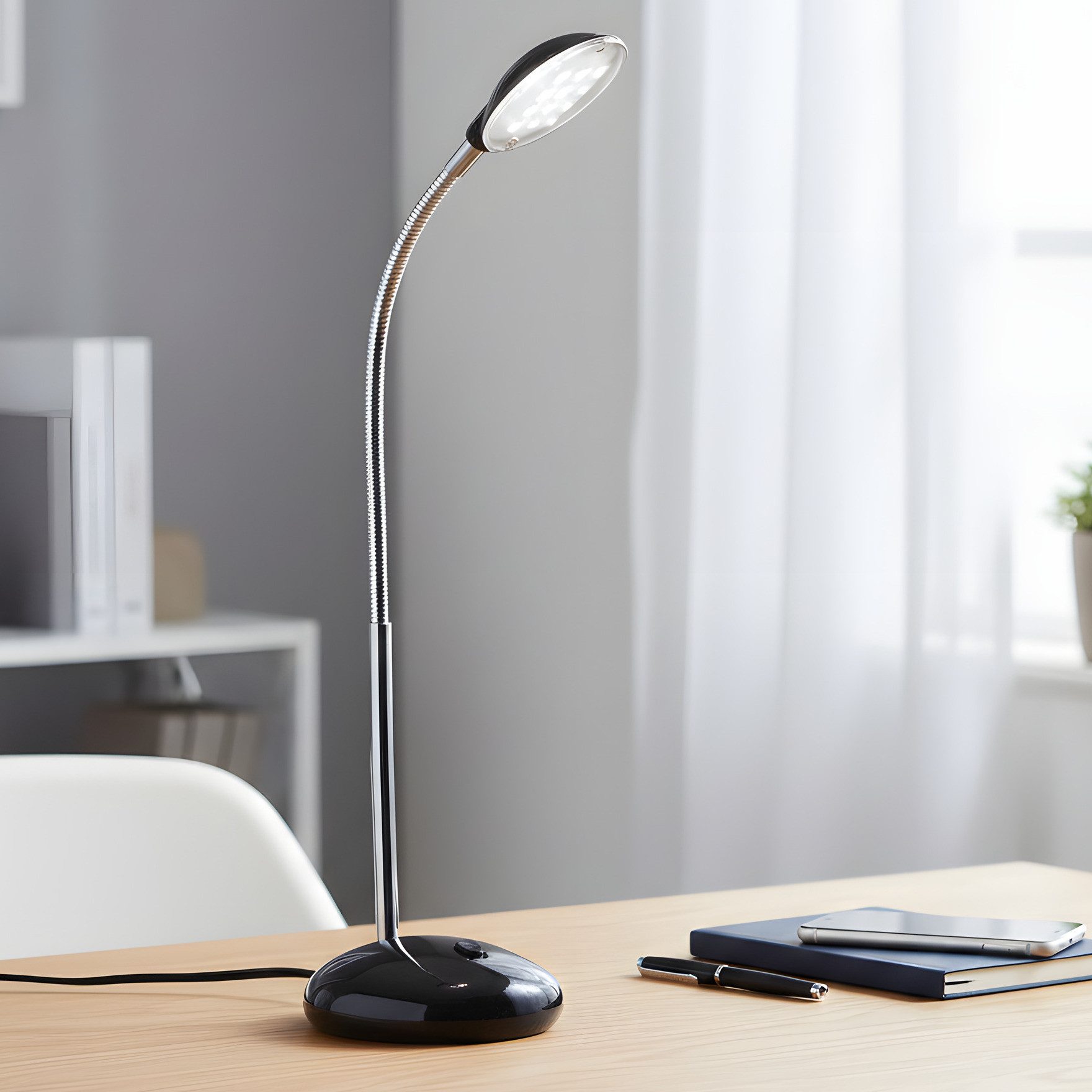Brilliant LED Schreibtischlampe "Timmi" flexible Tischlampe, Leselampe, Sch günstig online kaufen