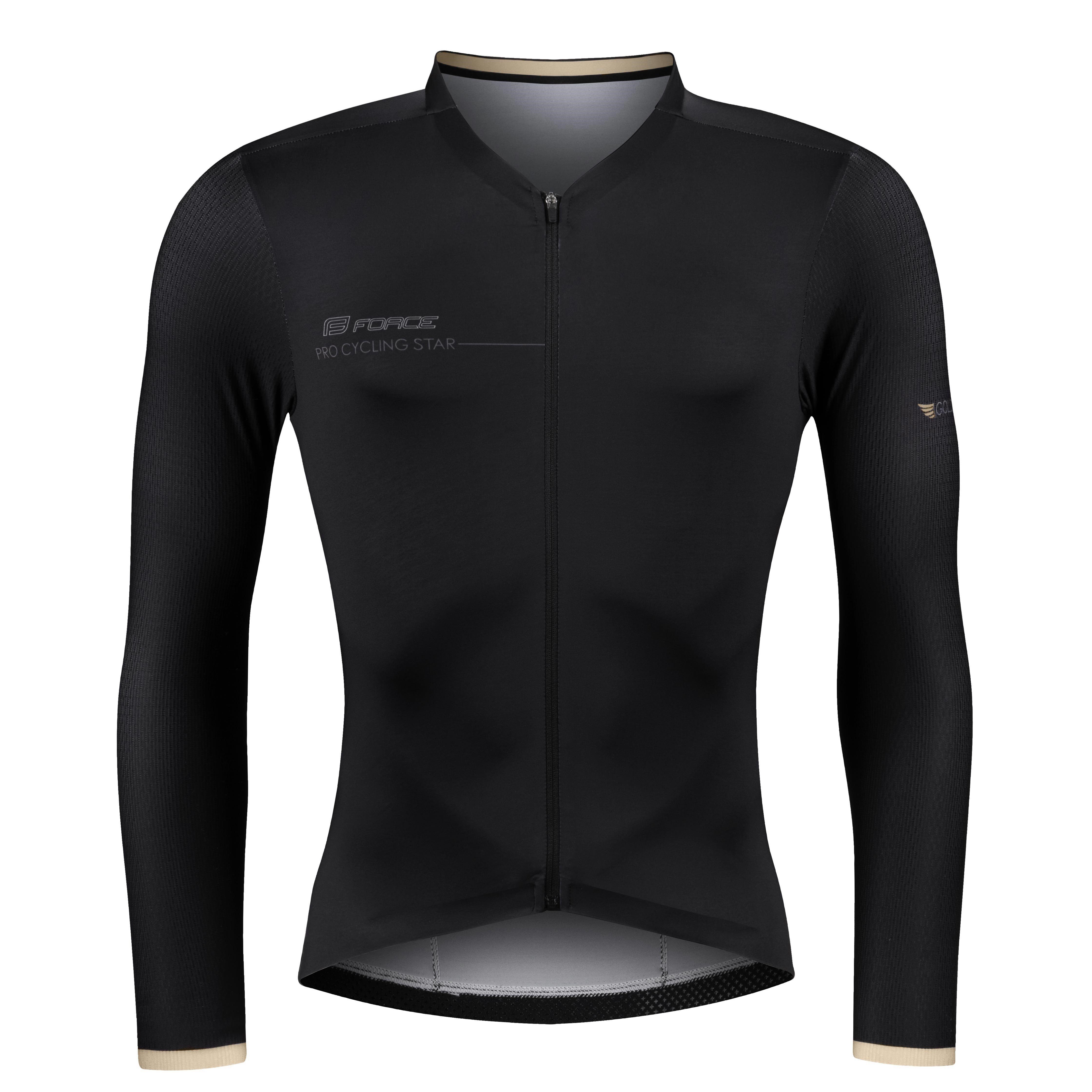FORCE Radtrikot Trickot lang schwarz und günstig online kaufen