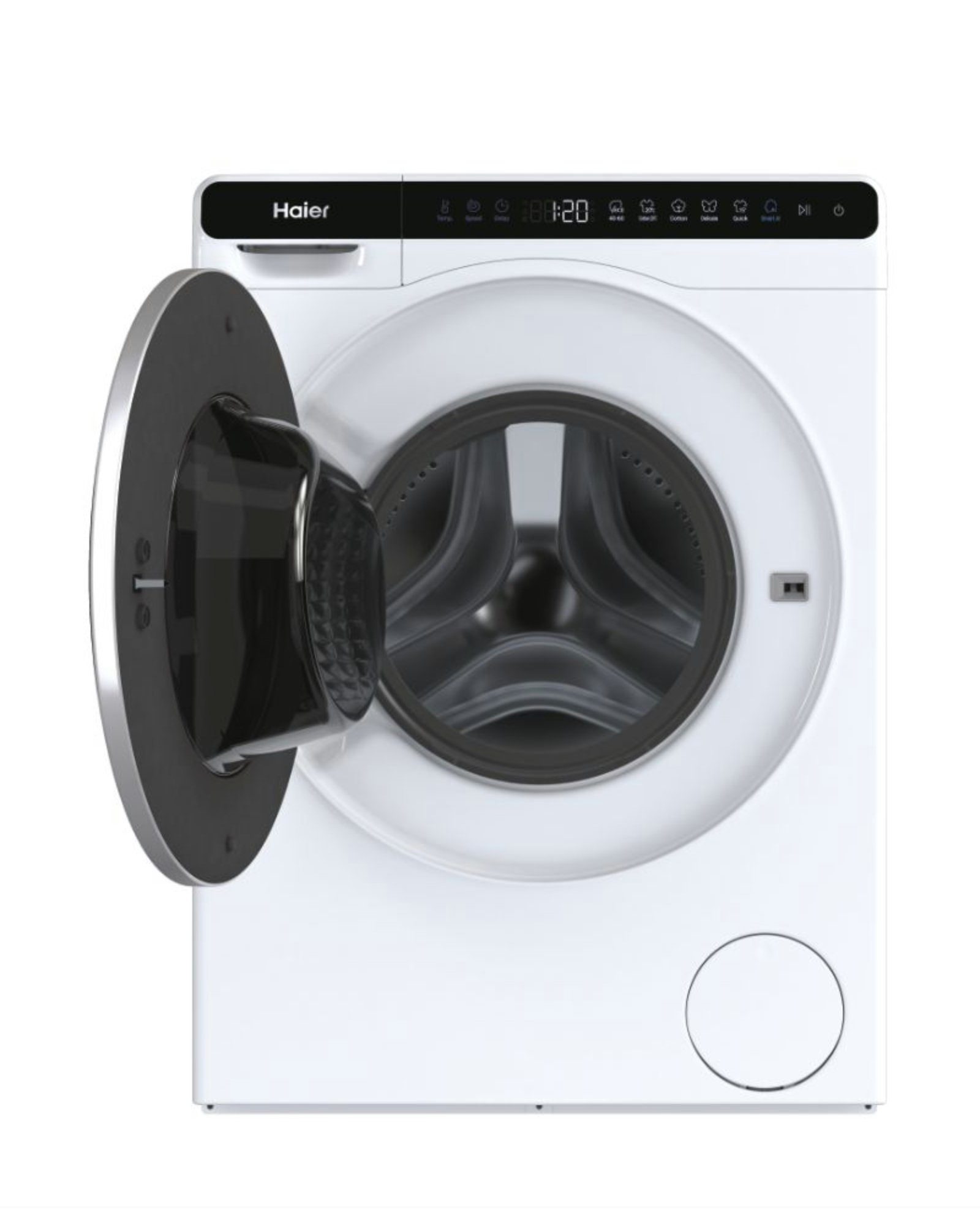 Haier Waschmaschine HW50 HW50-BP12307, 5 kg, 1200 U/min, Endzeitvorwahl, Pillow-Schontrommel, Antibakterielle Technologie