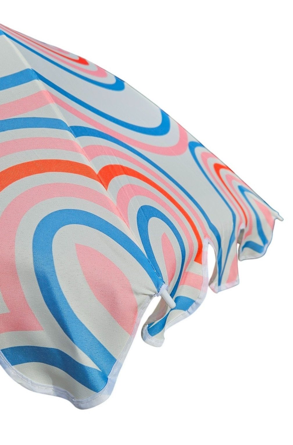 Meinposten Sonnenschirm Strandschirm UV 30+ Balkonschirm grün blau Kreise Streifen