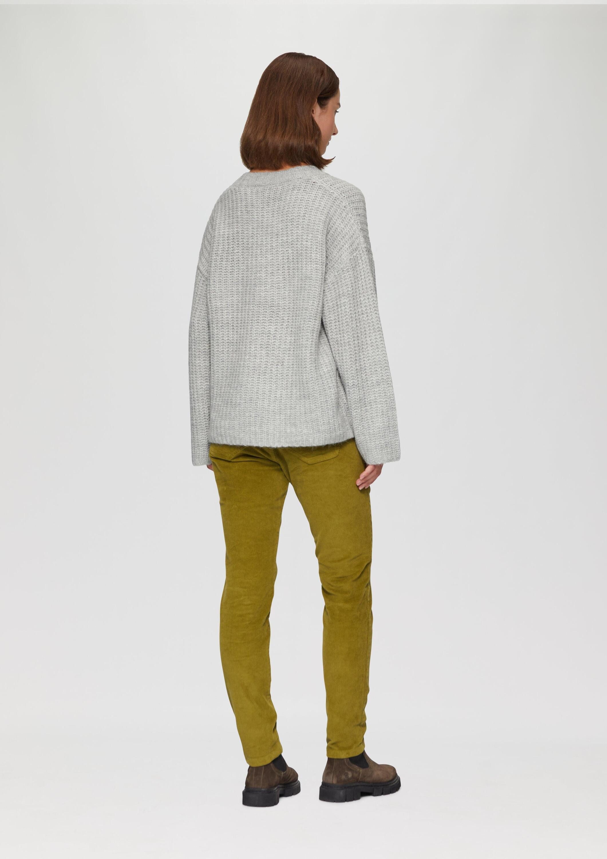 s.Oliver Longpullover Strickpullover Leichter Wollpullover im Relaxed Fit