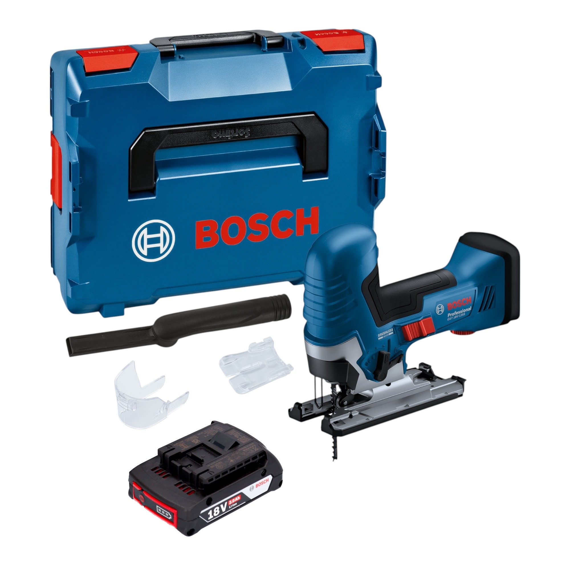 Bosch Professional Akku-Stichsäge GST 18V-125 S Professional Akku Stichsäge 18 V 125 mm Brushless + 1x