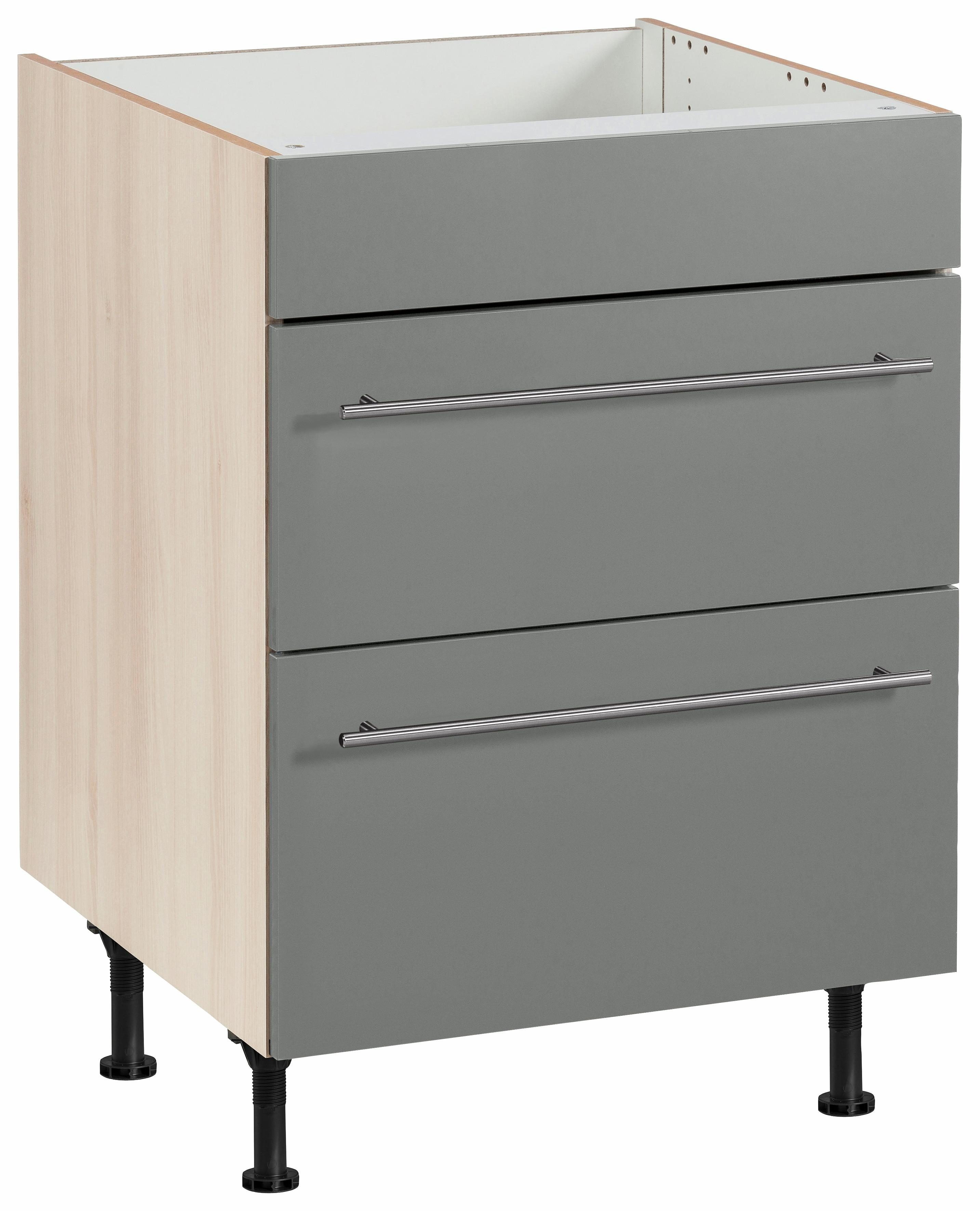 OPTIFIT Kochfeldumbauschrank Bern 60 cm breit, mit 2 Auszügen, mit höhenverstellbare Füße