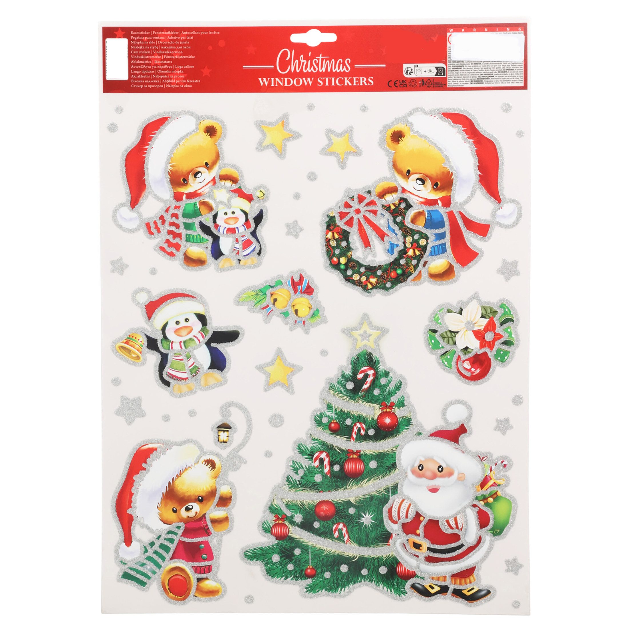 Annastore Fensterdekoration 4 x Bögen Selbstklebende Fensterbilder für Weih günstig online kaufen