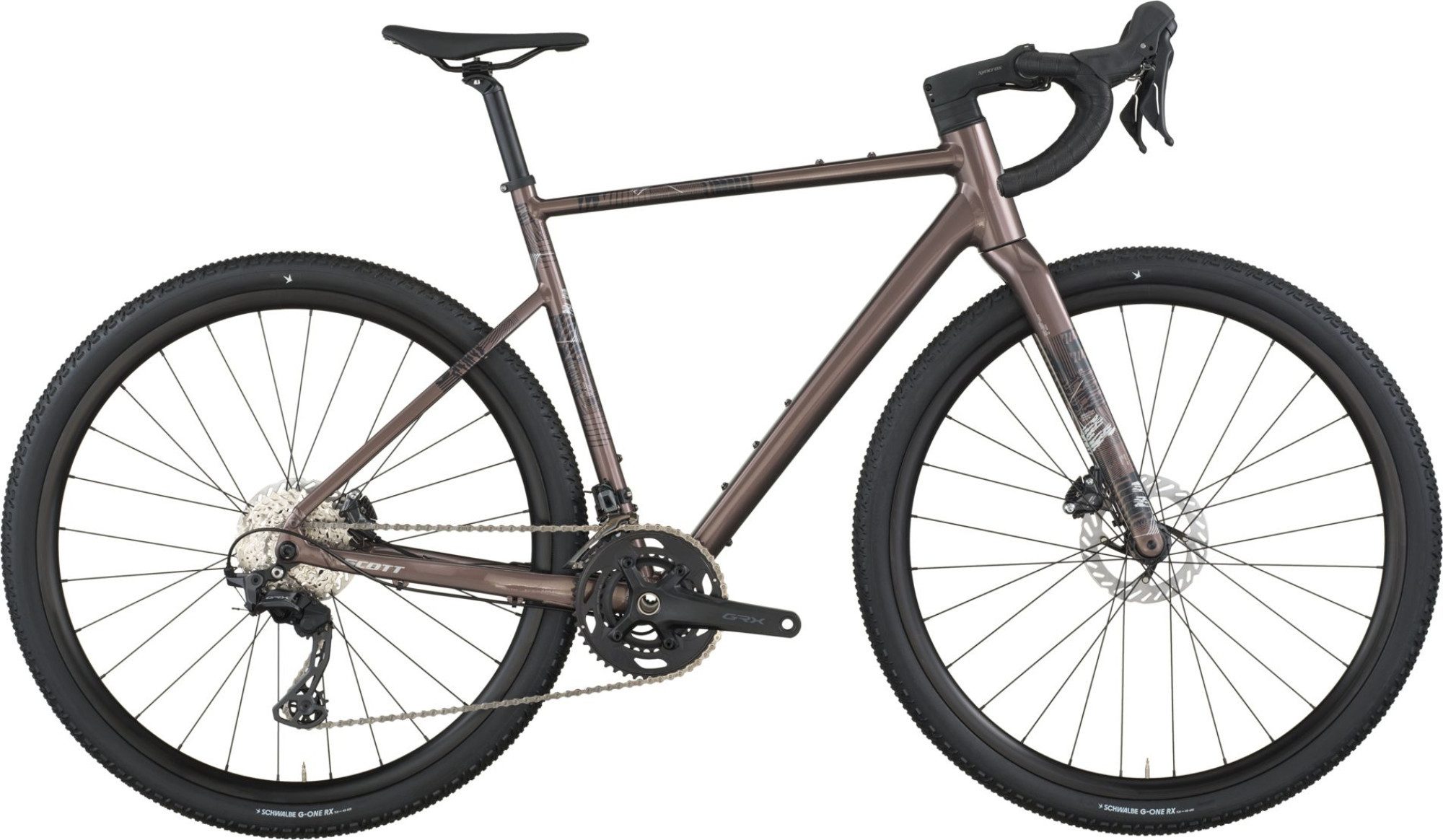 Scott Crossrad Speedster Gravel Team plum grey M / 54, Shimano GRX RD-RX820, 24 Speed Schaltwerk