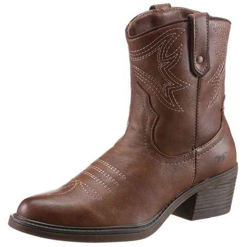 Mustang Shoes Cowboy Stiefelette in Used-Optik