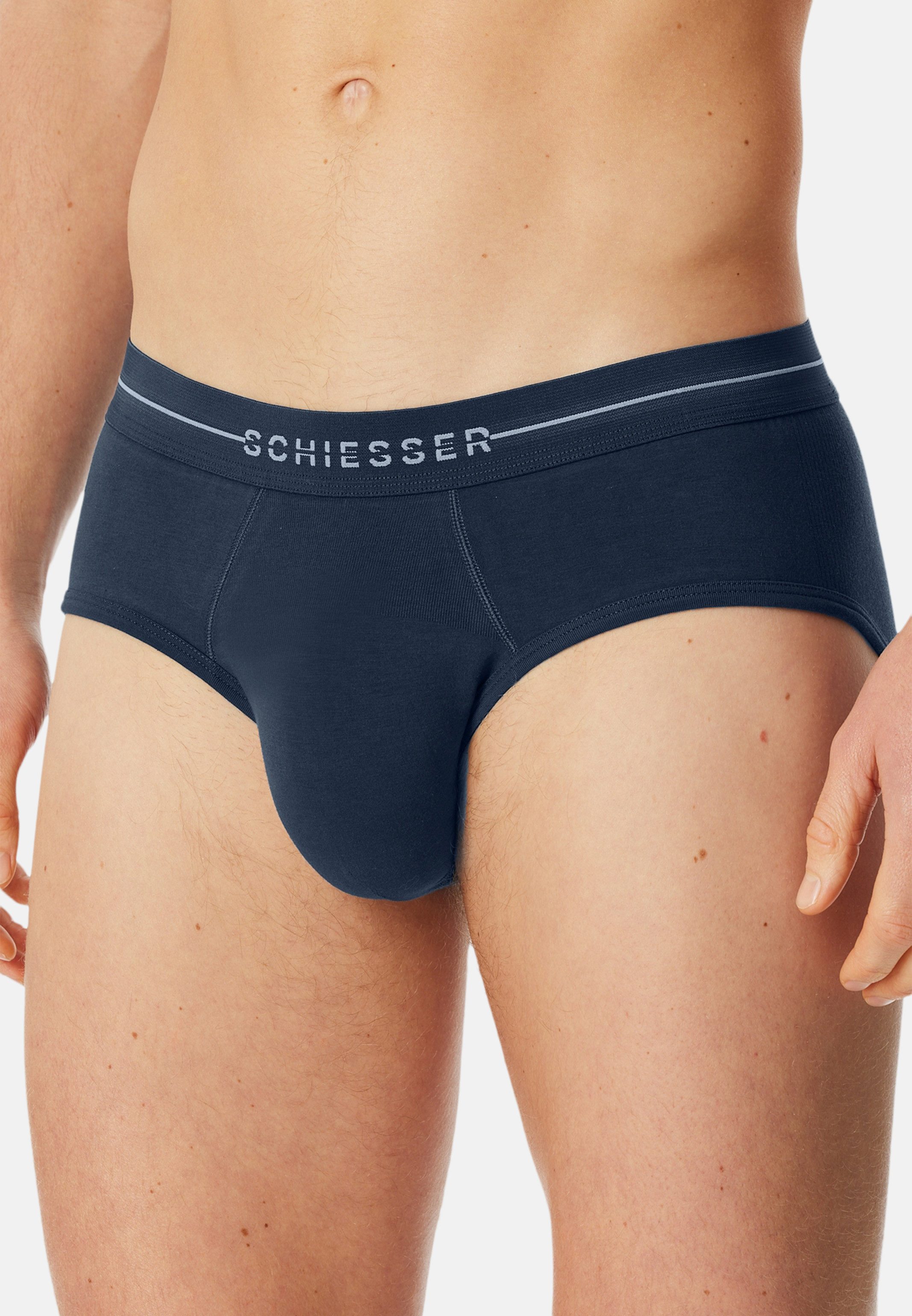 Schiesser Slip 6er Pack Cotton Flex (Spar-Set, 6-St) Rio Slip / Unterhose - Baumwolle - ohne Eingriff - Atmungsaktiv