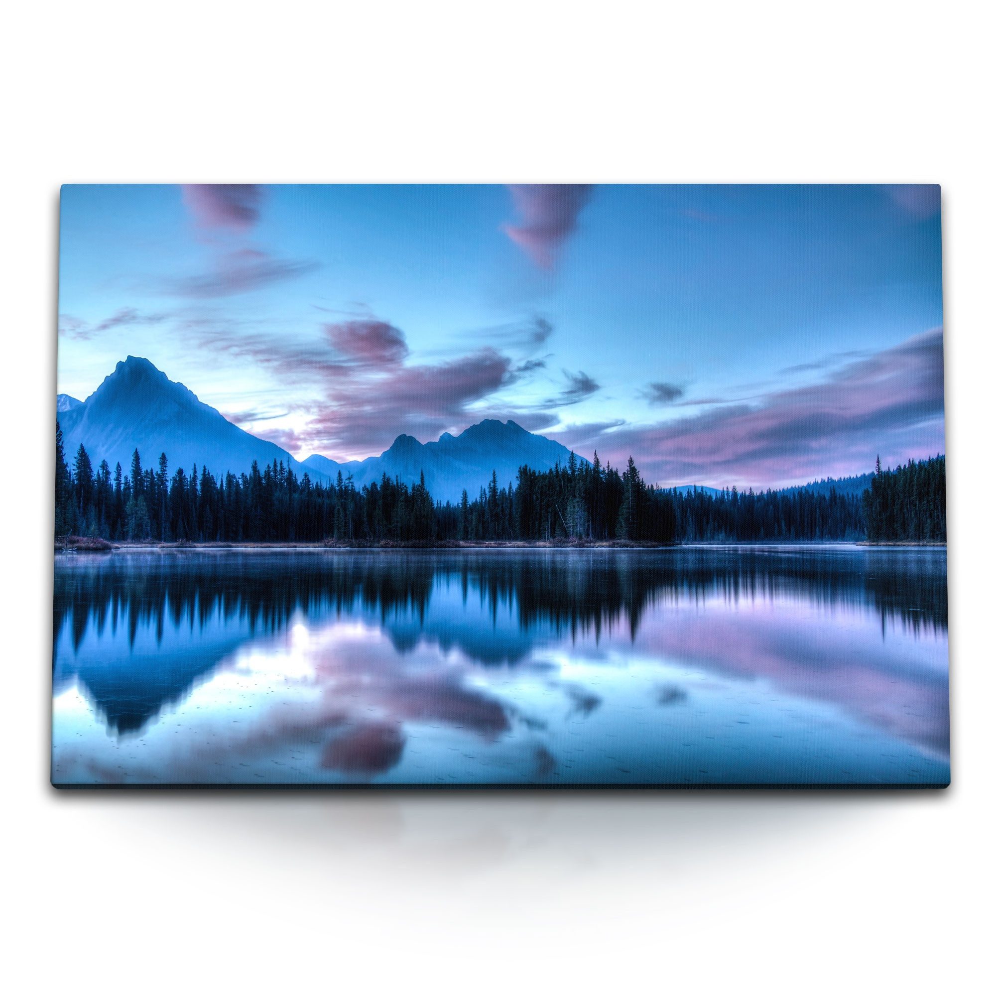 Leinwandbild 120x80cm Wandbild auf Leinwand Spillway Lake Kanada Natur See Berge So
