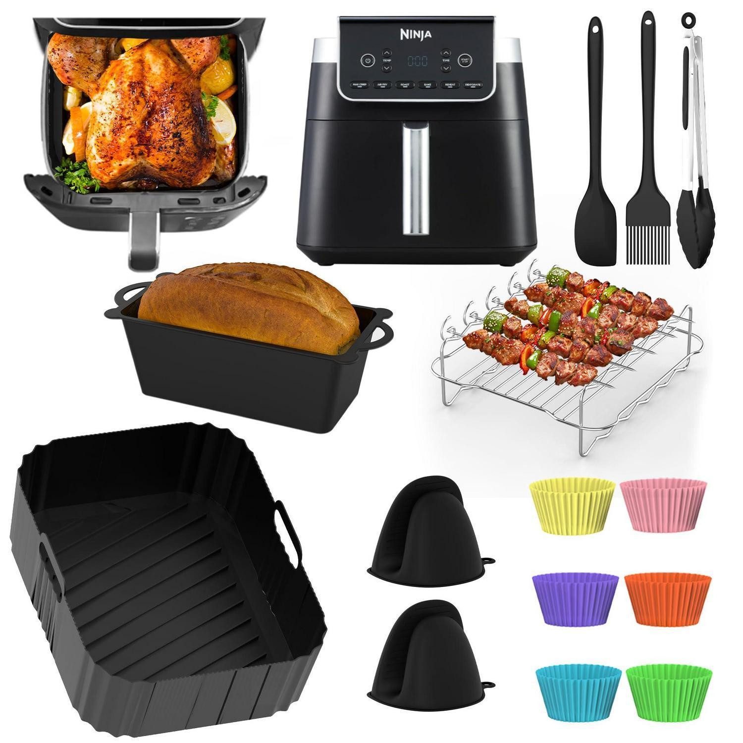 LuxusKollektion Frittiereinsatz Heißluftfritteuse Zubehör Set 14tlg