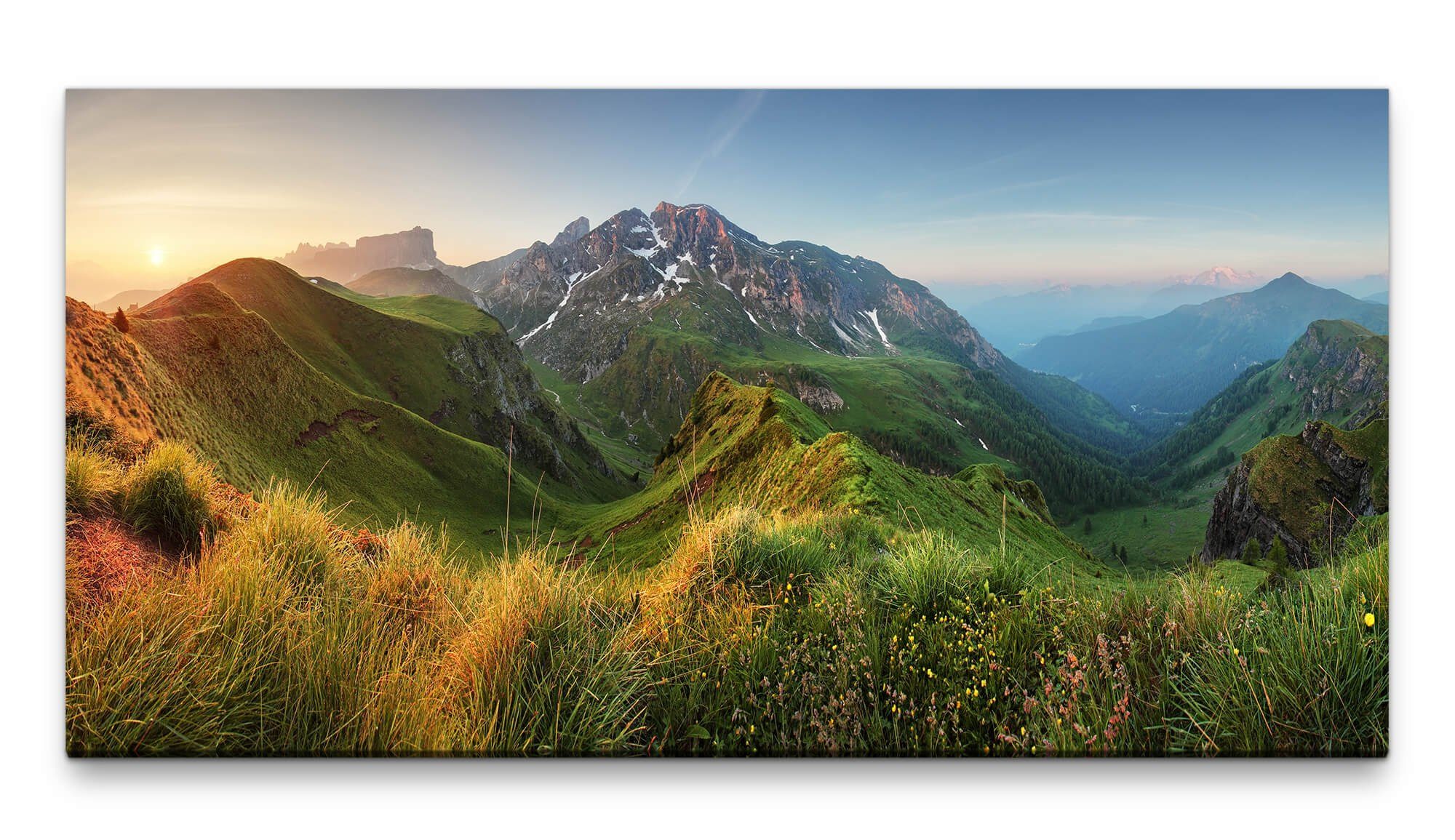 Leinwandbild Bilder XXL Gebirgslandschaft 50x100cm Wandbild auf Leinwand