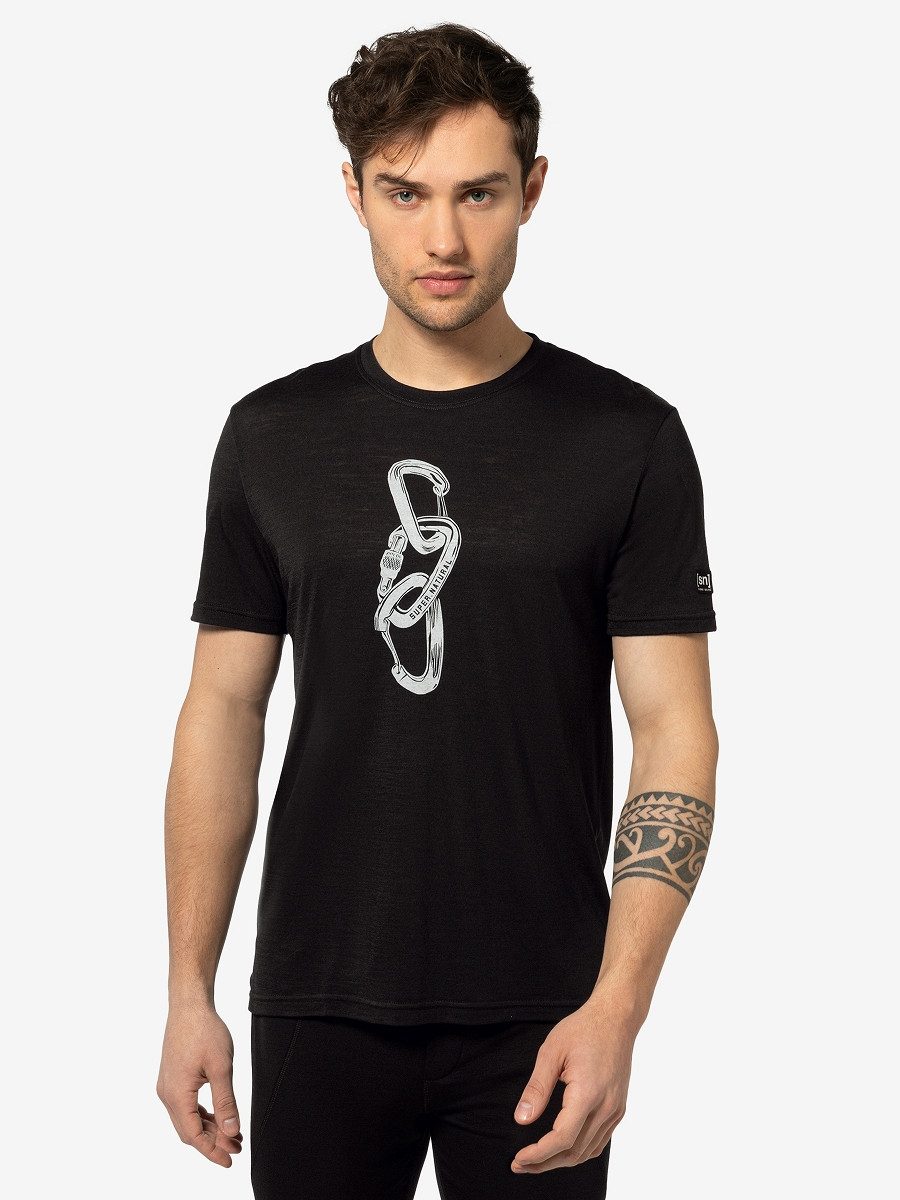 SUPER.NATURAL T-Shirt für Herren, Merino CARABINERI günstig online kaufen