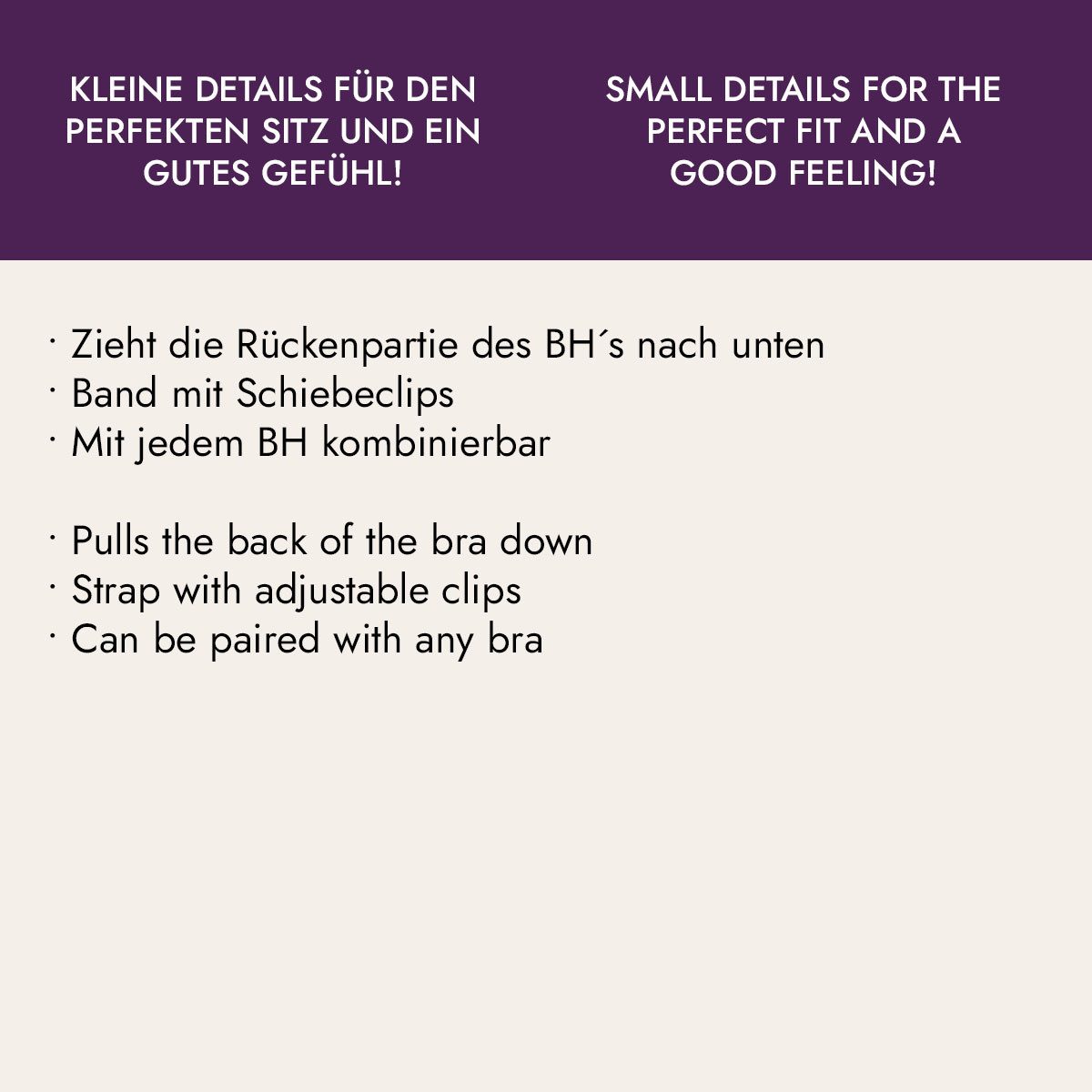 Miss Perfect BH-Verlängerung 70010-35, Comfort Bra Back Converter – BH-Rückenkonverter für mehr Komfort