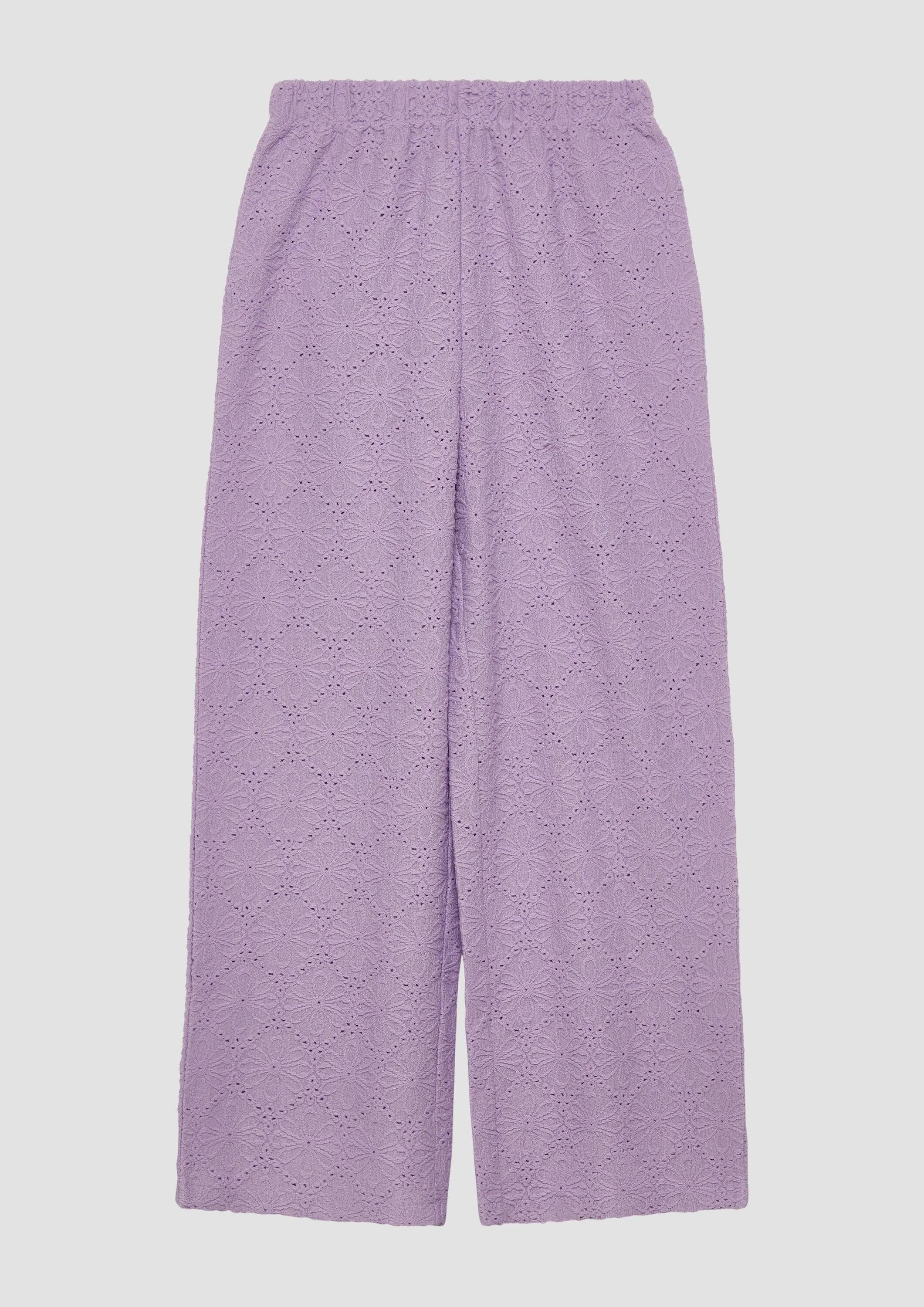 s.Oliver Chinos Hose Wide-Leg-Hose mit Strukturmuster