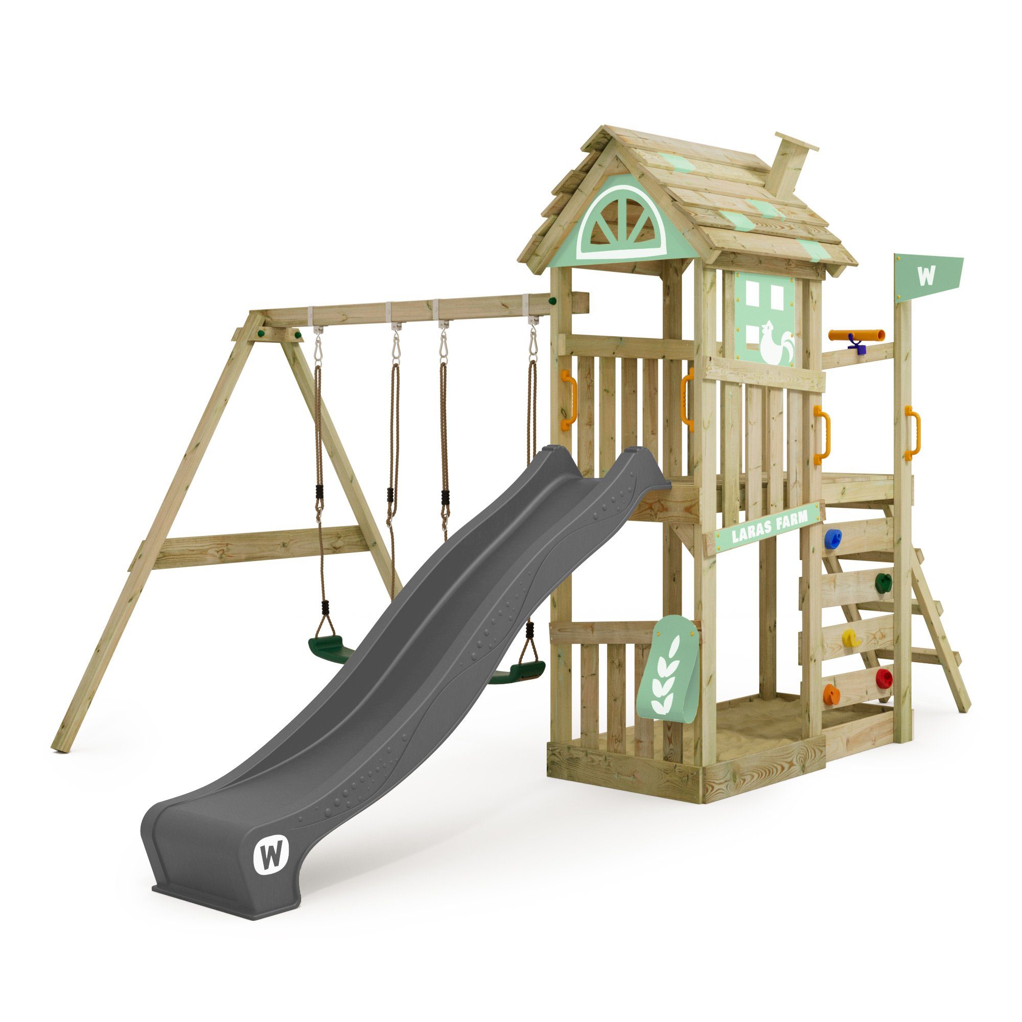 Wickey Spielturm FarmFlyer mit Rutsche, Anbaumodulen günstig online kaufen