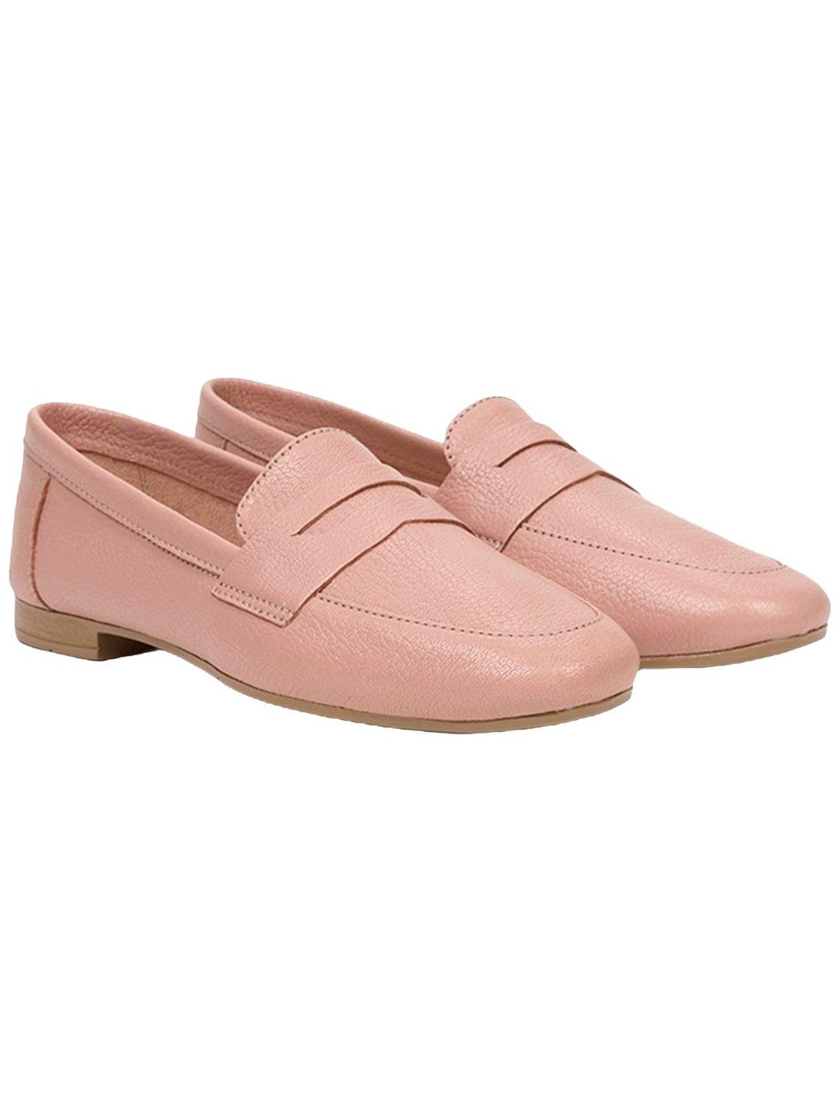 Desa DESA Damen-Loafer aus Leder mit runder Zehenpartie Loafer
