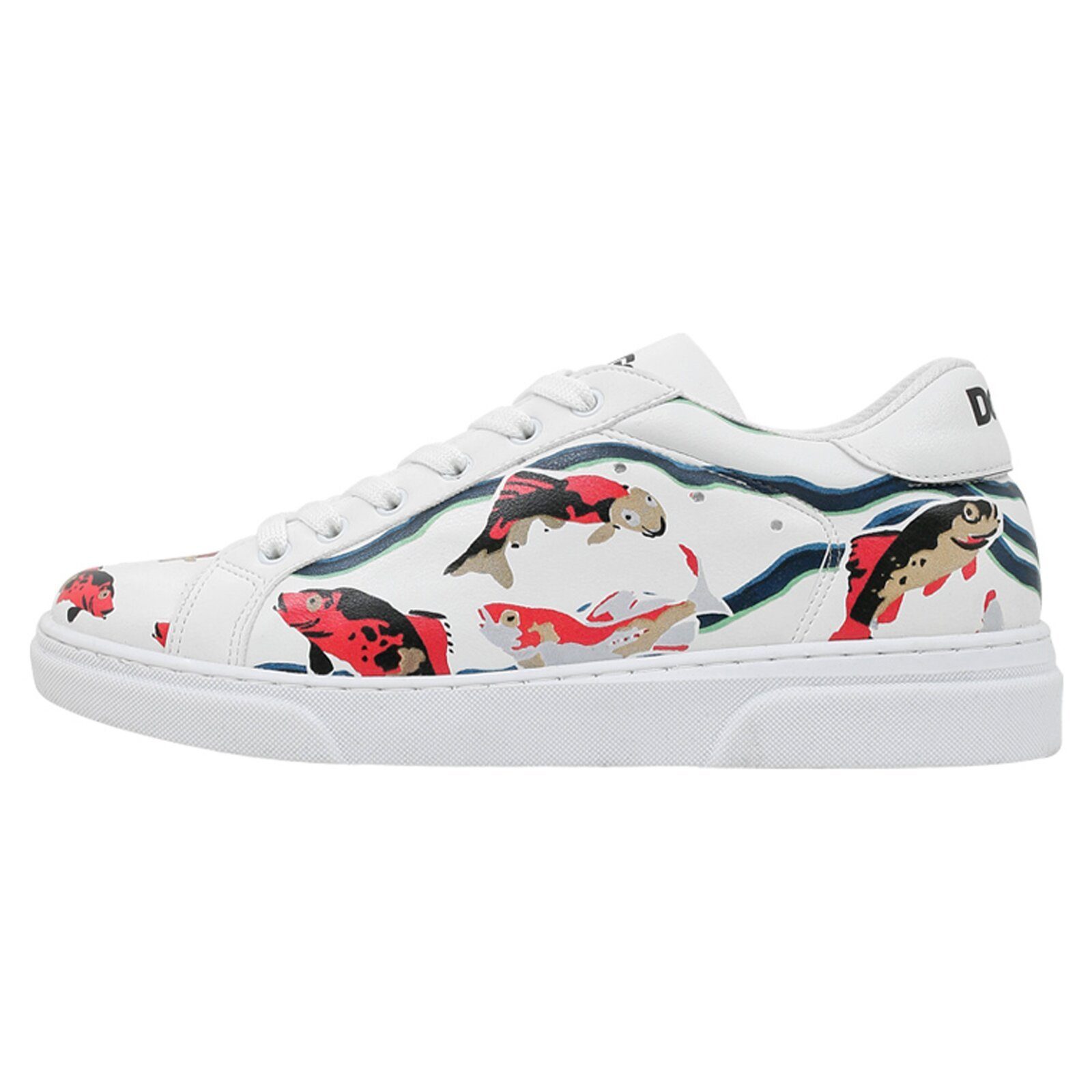 DOGO Ace Low-Top Sneaker Koi World Damen Sneaker Sneaker Handgefertigt