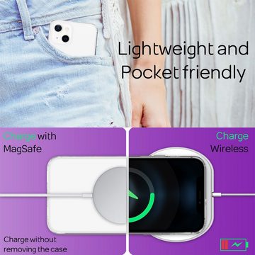 Nalia Smartphone-Hülle Apple iPhone 13 Mini, Klare Hybrid Hülle / Harte Rückseite / Kratzfest / Super Transparent