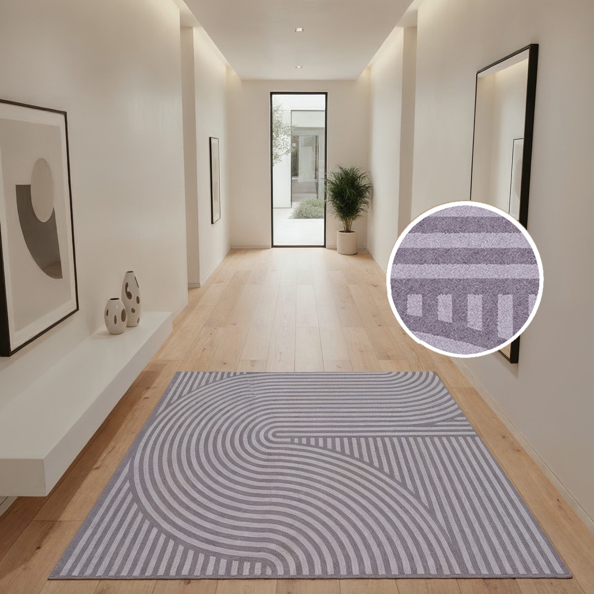 OTTO home Fußmatte Sammo, Schmutzfangmatte, Teppich, für Hausflur und Wohnbereiche, rechteckig, Höhe: 5 mm, Indoor, Eingangsmatte, Design, Scandi, Zen, rutschfeste Unterseite