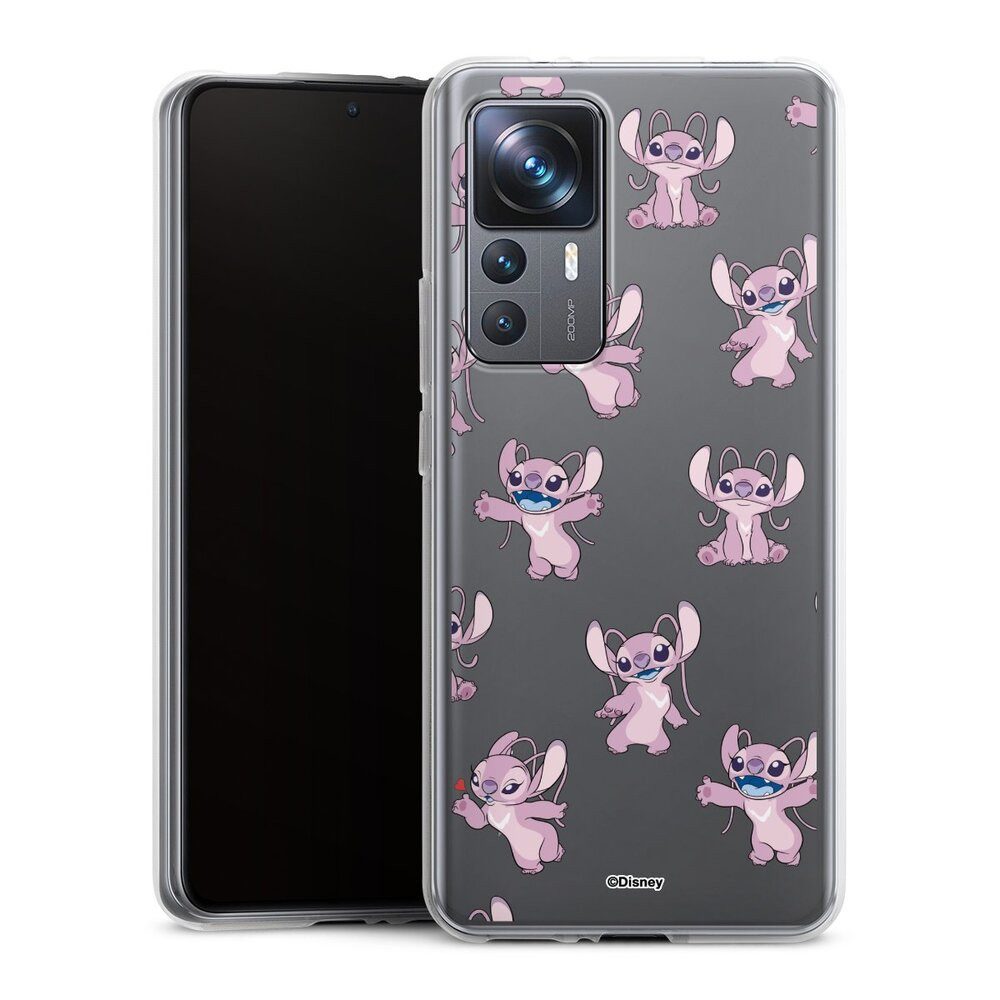 DeinDesign Handyhülle Lilo & Stitch Engel Disney Angel Faces Pattern Transparent, Xiaomi 12T Pro 5G Silikon Hülle Bumper Case Handy Schutzhülle