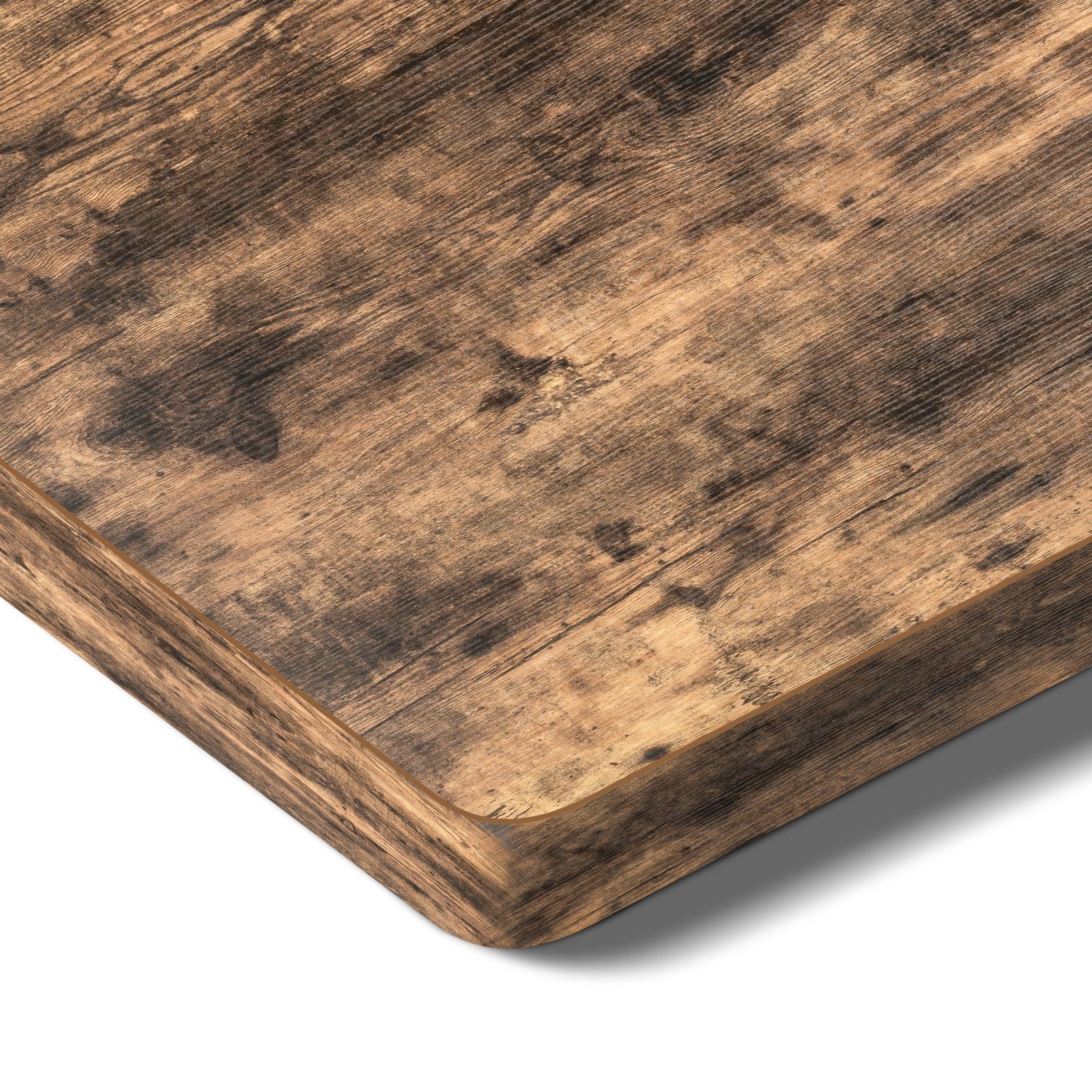 FLEXISPOT Tischplatte DIY Tischplatten, Holzwerkstoff, nussbaum, Gr.  Abgerundete Ecken, 120 cm x 60 cm, MDF