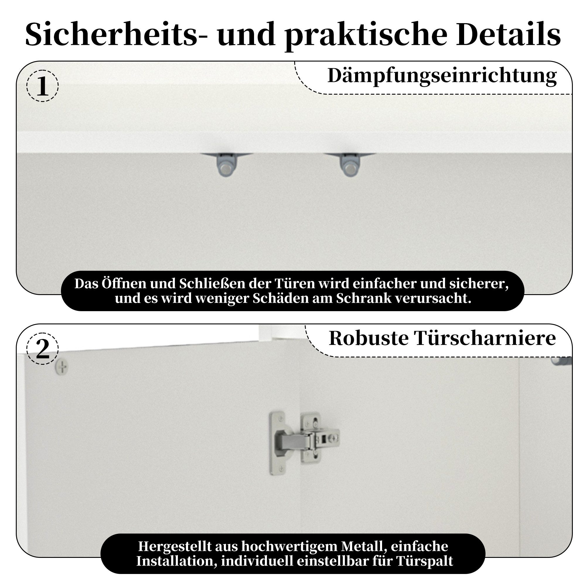 MODFU Sideboard Aufbewahrungsschrank mit zwei magnetischen günstig online kaufen