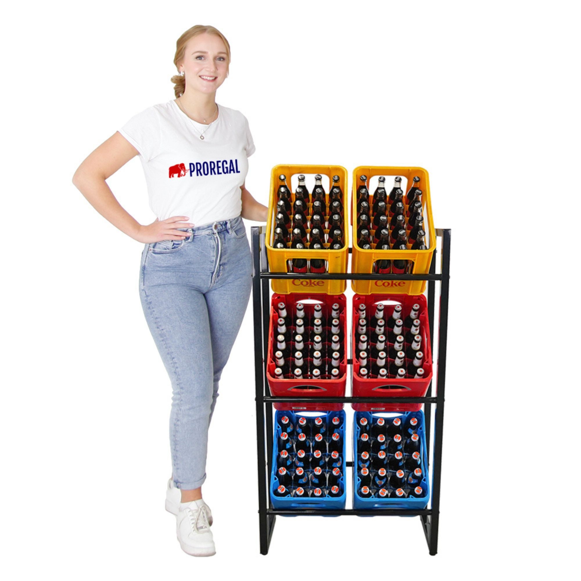 PROREGAL® Flaschenregal Getränkekistenregal Kastenregal Kistenregal KÖNIGSS günstig online kaufen