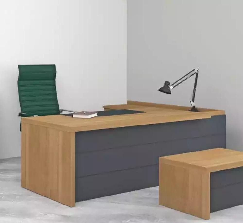 Xlmoebel Eckschreibtisch Designer Ecktisch aus Holz mit eleganter Ästhetik für das Büro (Eckschreibtisch, 1-St., Eckschreibtisch), Hergestellt in Europa