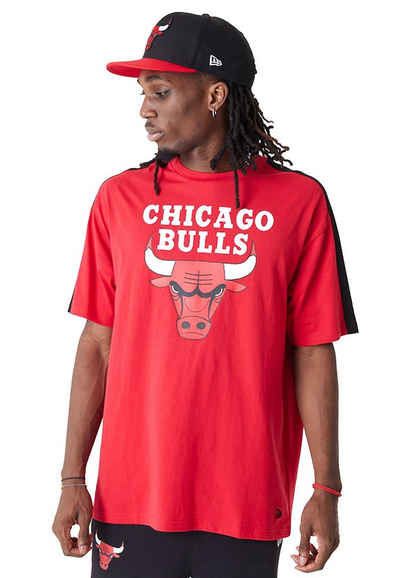 New Era T-Shirt New Era Herren T-Shirt NBA COLOUR BLOCK OS CHICAGO BULLS TEE Red Rot