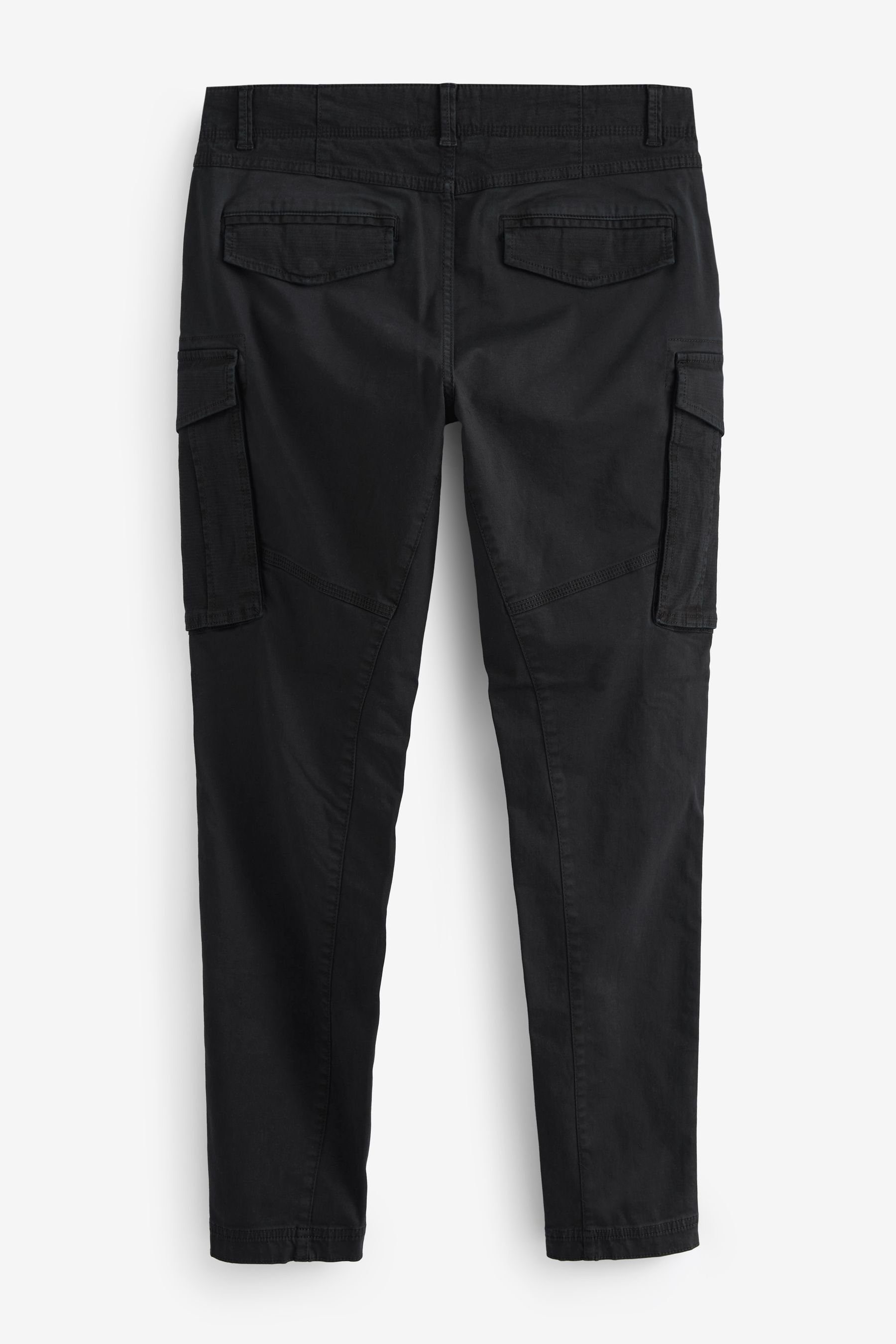 Tapered Cargohose (1-tlg) Cargohose mit Stretch- Black Next Regular