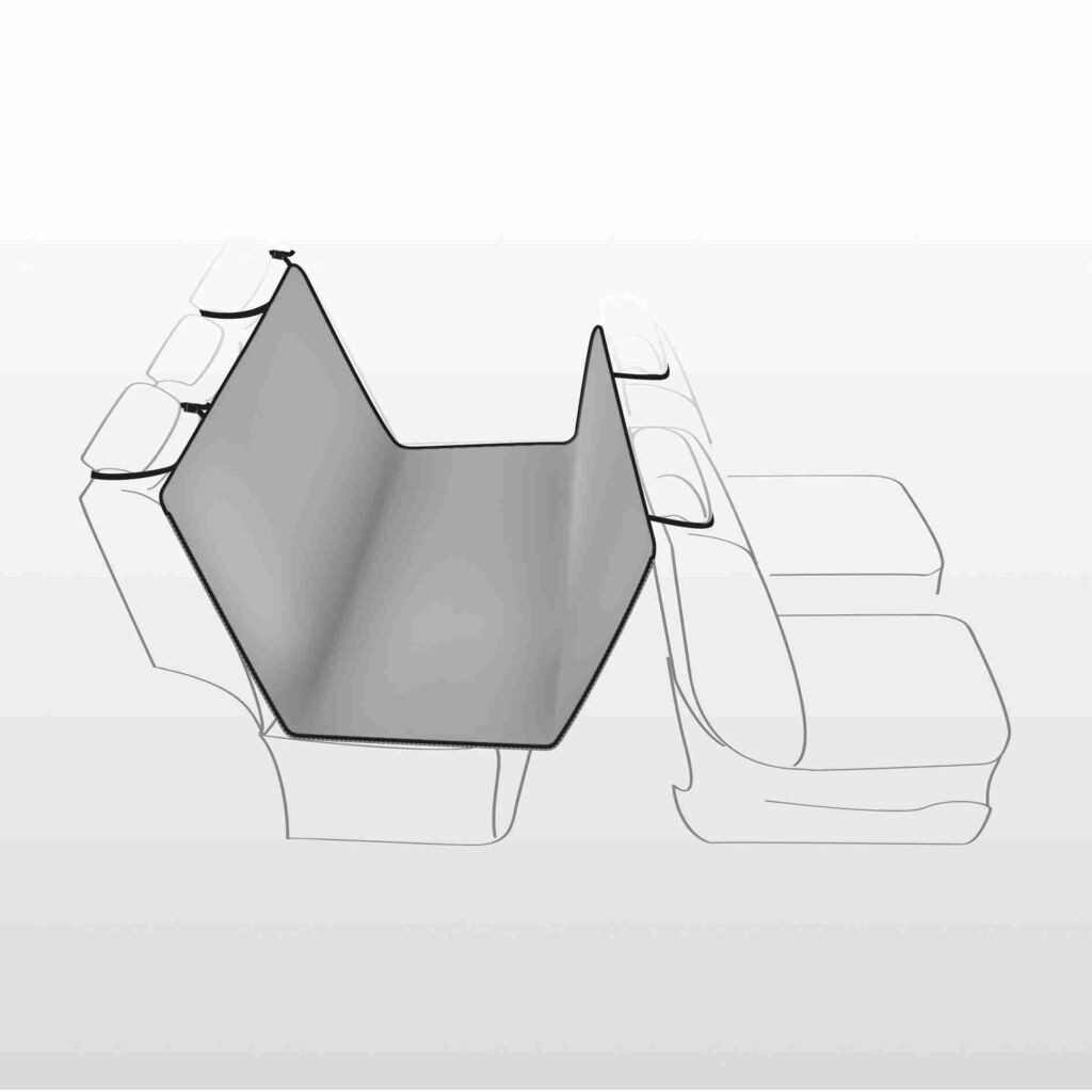 TRIXIE Tier-Autoschondecke Autoschondecke in Lammfell-Optik - hellgrau/schwarz - 1,45 × 1,60 m