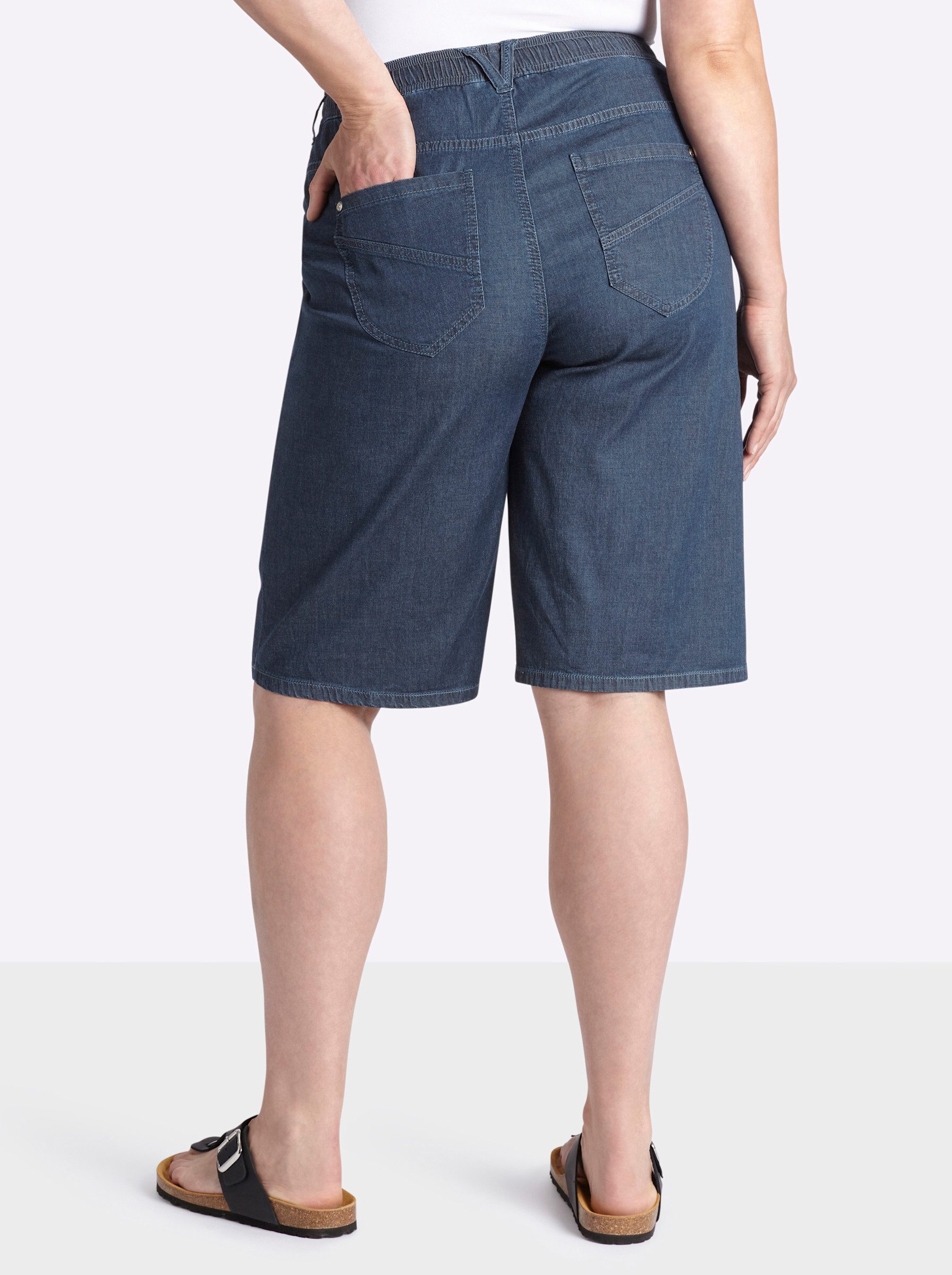 Sheego Jeansshorts Jeans-Bermudas normal