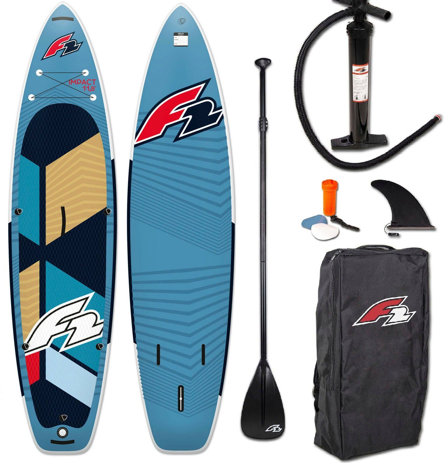 (Packung, turquoise Inflatable F2 Impact 10,8, 5 tlg) SUP-Board