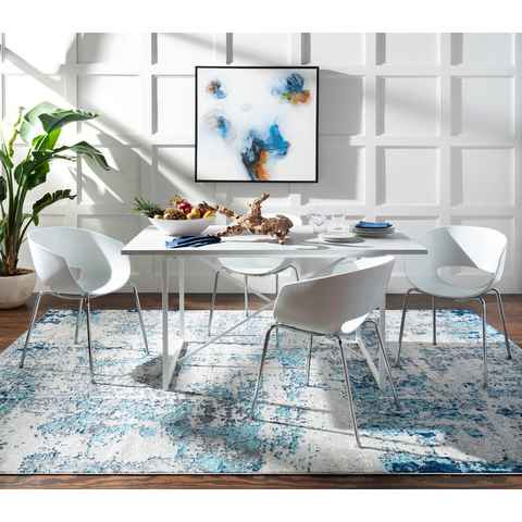 Teppich Abstract, Surya, rechteckig, Höhe: 11 mm, Modern Marmor Design, Wohnzimmerteppich, Schlafzimmer