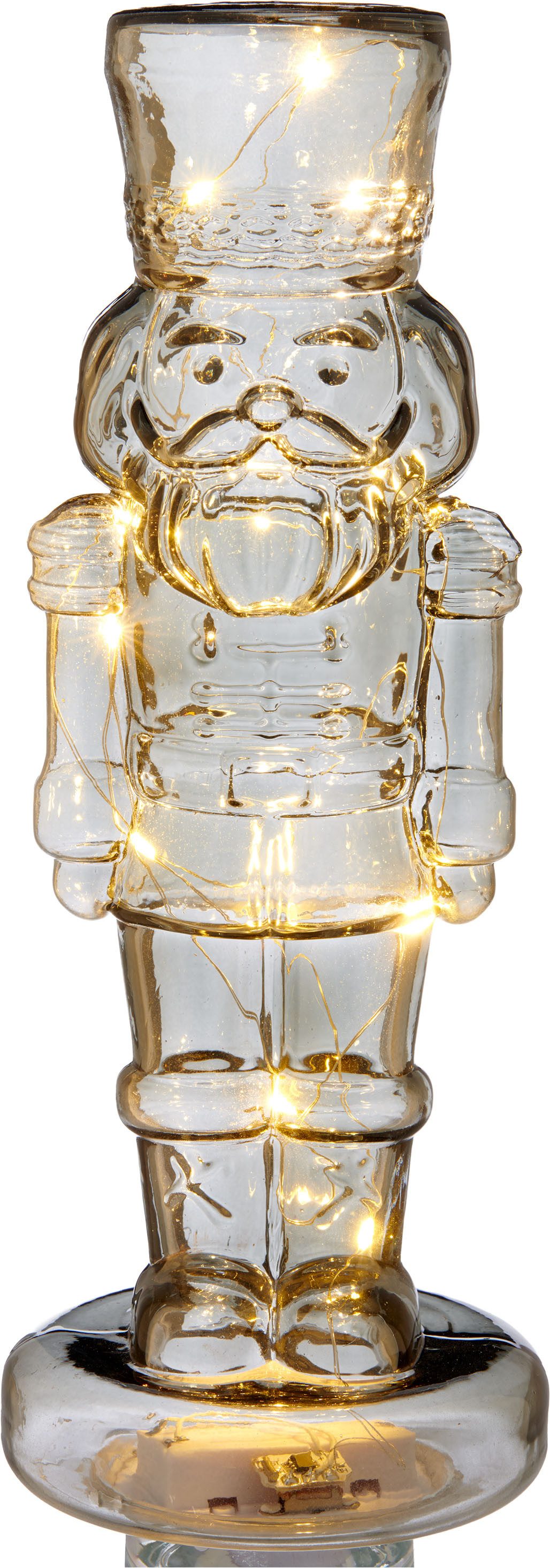 Creativ home LED Dekofigur Deko-Figur Nussknacker, Timerfunktion, LED fest integriert, mit LED-Beleuchtung