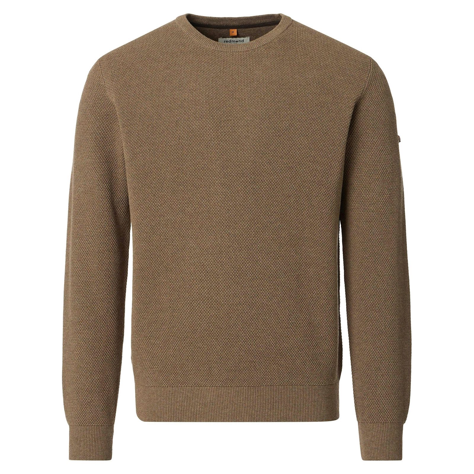 Redmond Strickpullover Redmond Strick-Pullover Übergröße braun melange