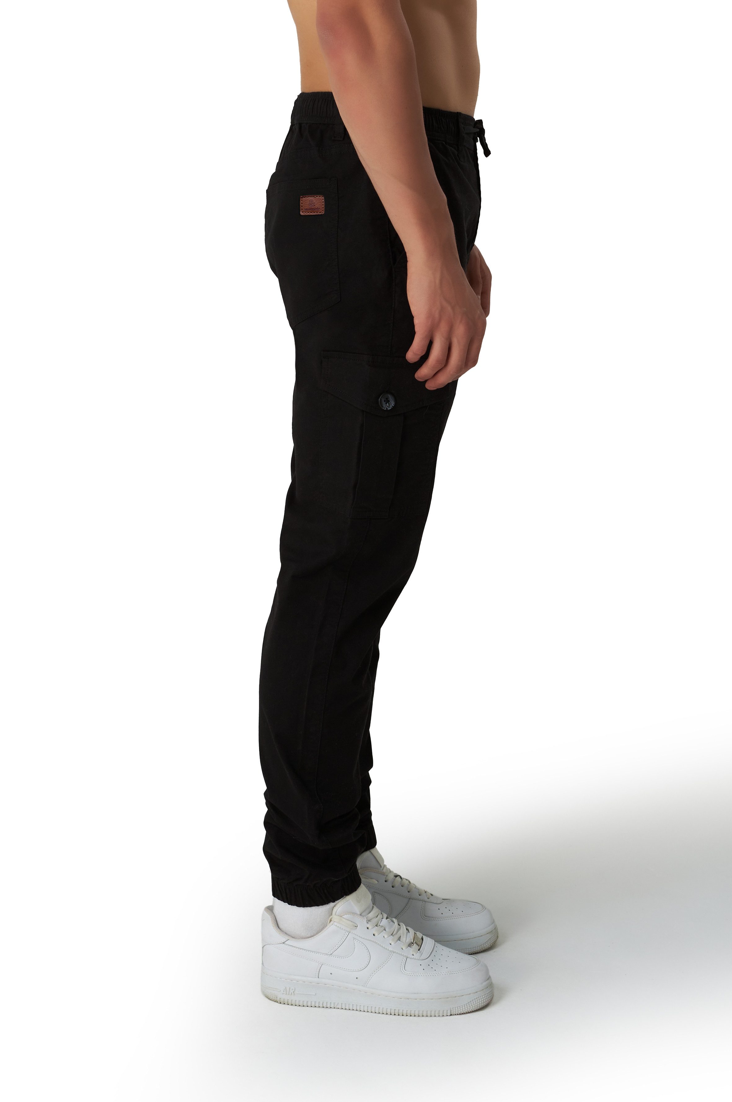 Smith & Solo Cargohose Herren, Hose Lang Chino mit Kordelzug
