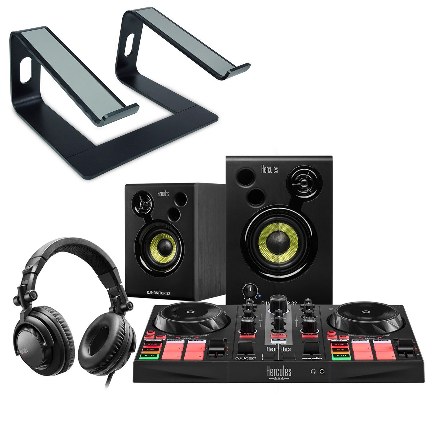 DJ Controller Hercules DJ Learning Kit DJ-Set mit Ständer Schwarz