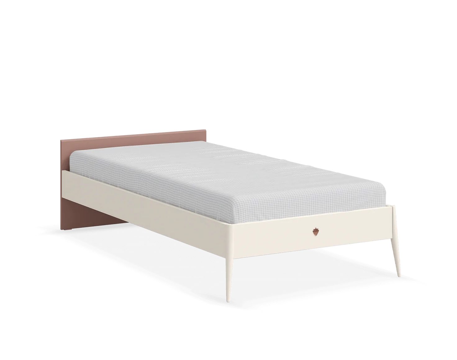 Möbel-Zeit Bett ELEGANCE Jugendbett – 100x200 / 120x200 cm – Altrosa & Roségold