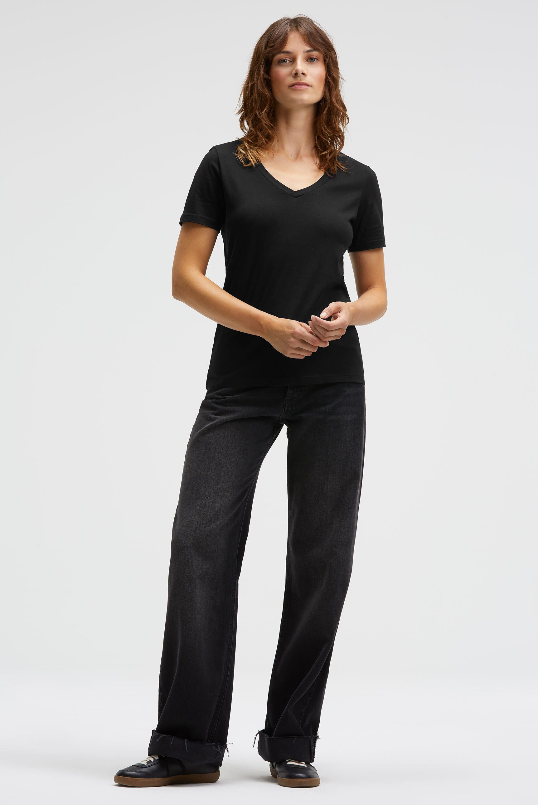 SENSES.THE LABEL V-Shirt aus Baumwolle