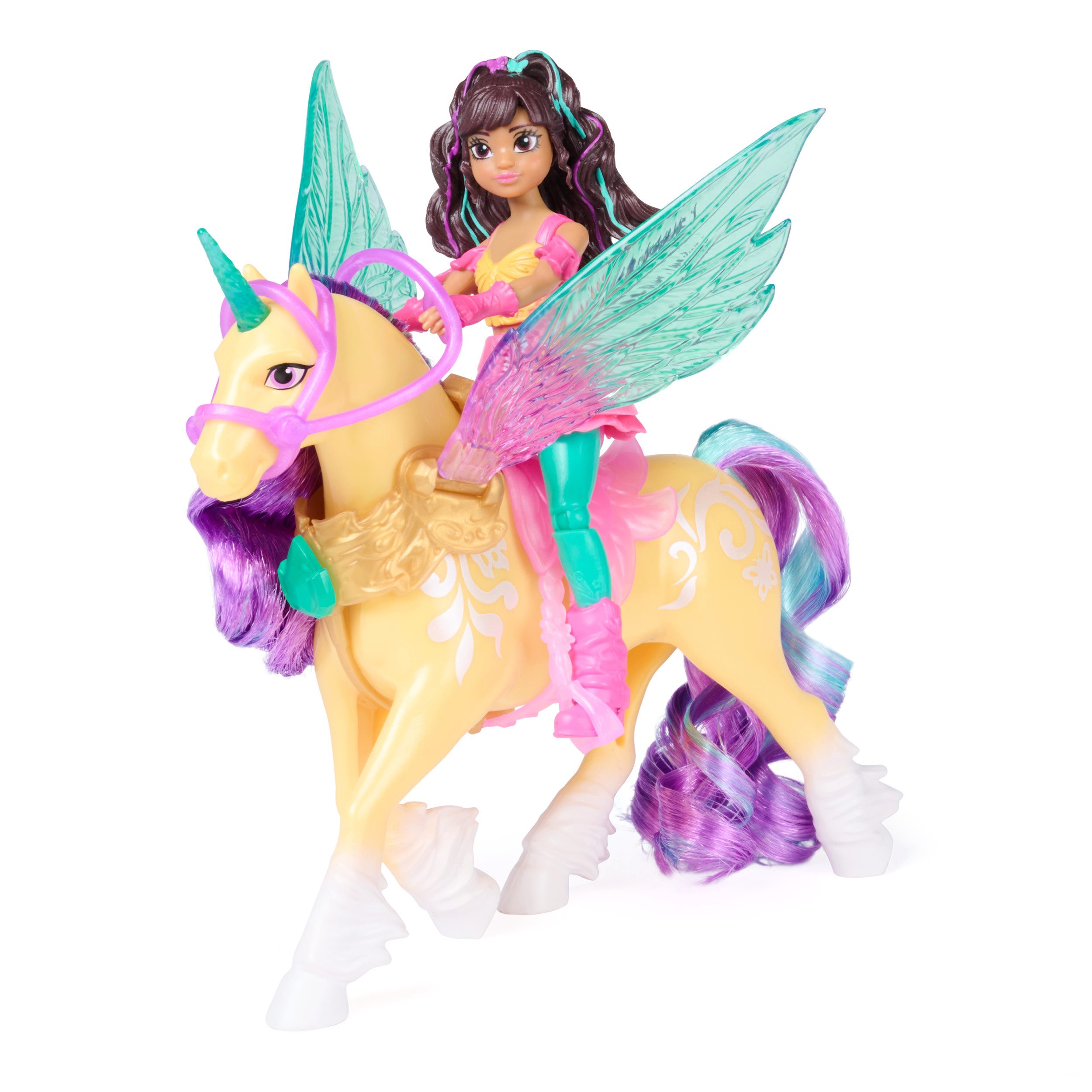Spin Master Anziehpuppe Unicorn Academy - Wing Magic Ava und Leaf Spielset – Bild 4 von 5