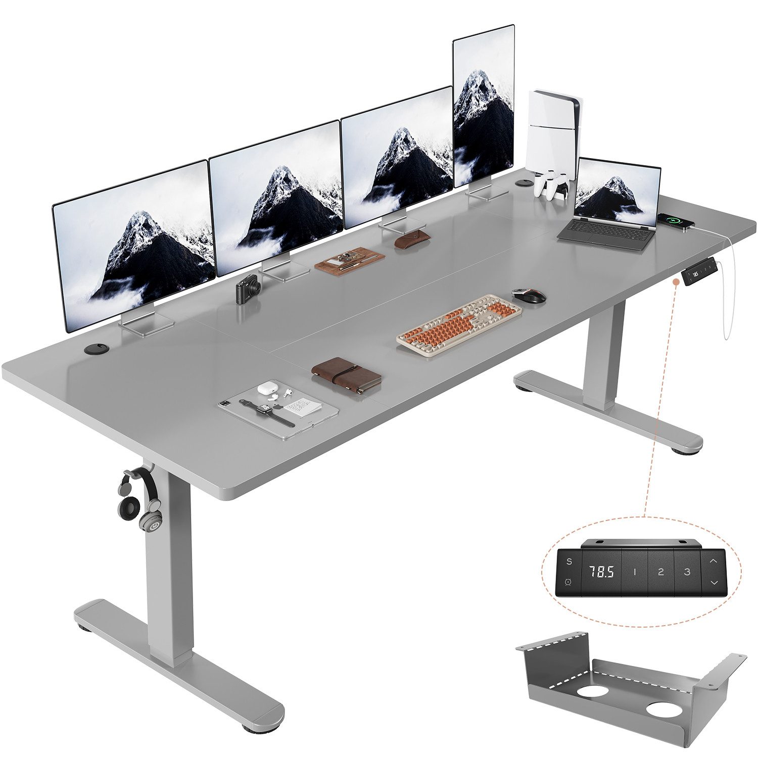 HOMALL Schreibtisch Höhenverstellbarer Schreibtisch mit 3 Höhen-Speicherfun günstig online kaufen