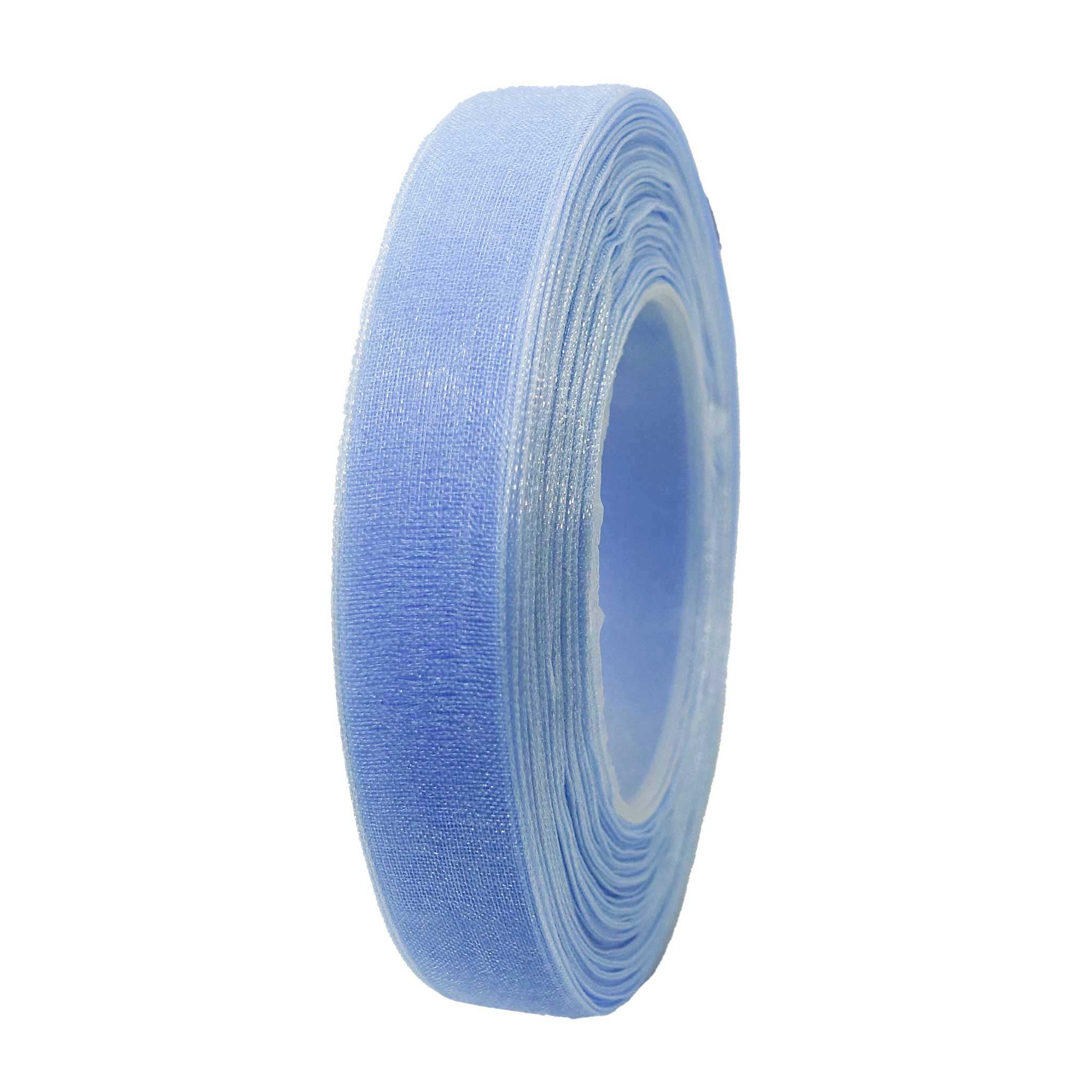maDDma Organzaband 27m Organzaband Chiffonband 12mm Polyester Dekoration Geschenkband, hellblau
