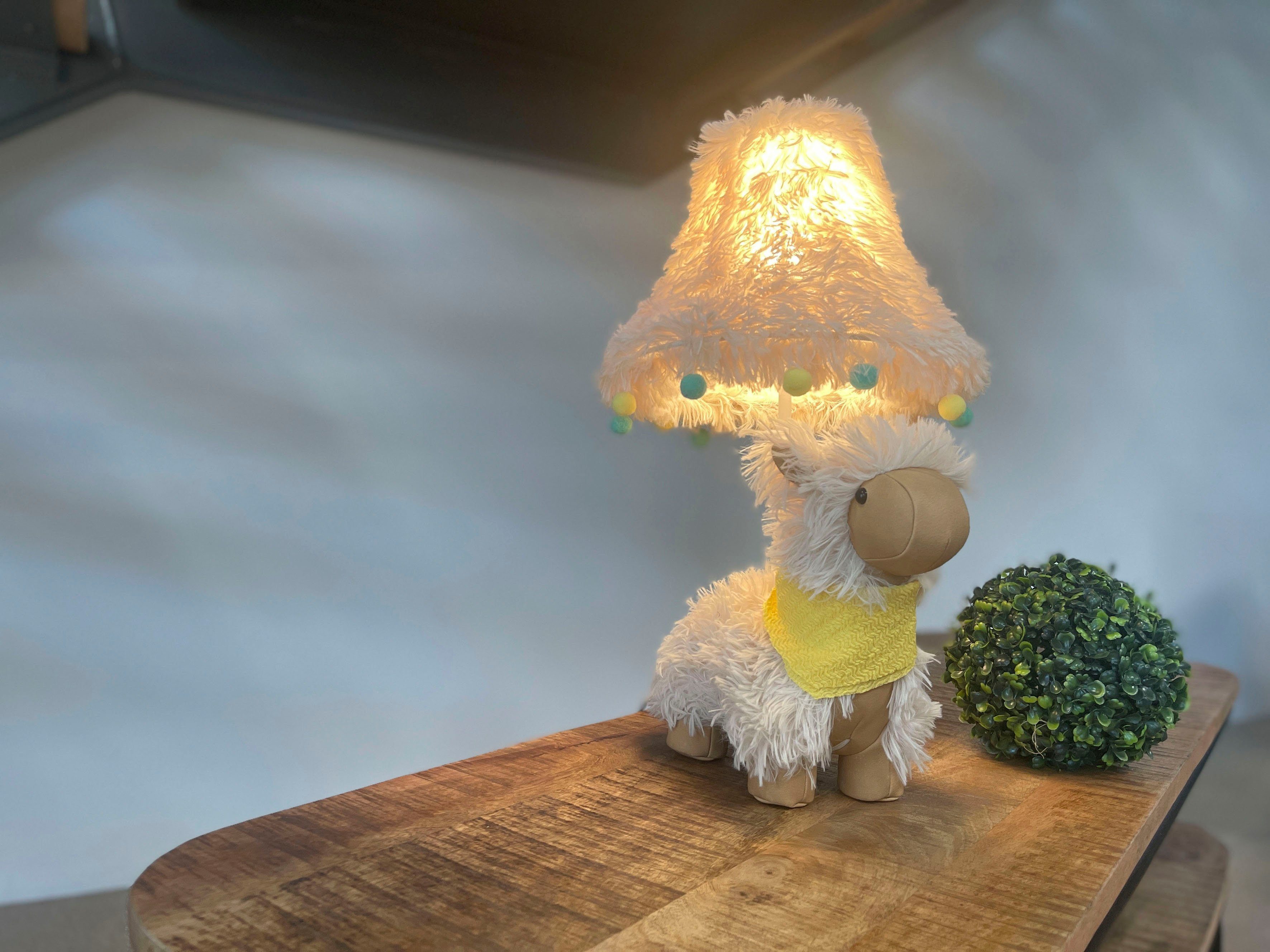 Happy Lamps for smiling eyes LED Tischleuchte Alma das Alpaka, LED fest integriert, Warmweiß, Hochwertig, Einzigartig