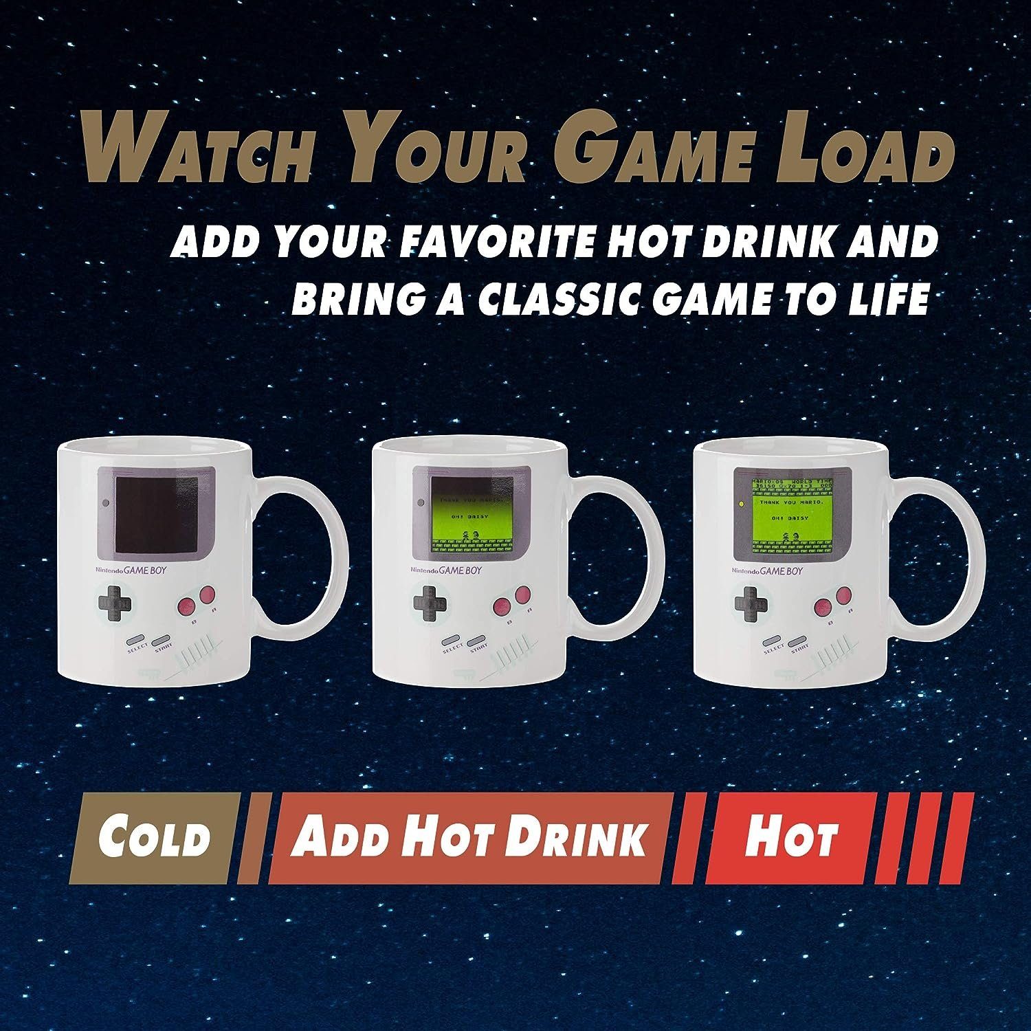 Paladone Tasse Nintendo Game Boy Tasse mit Thermoeffekt Super Mario Land