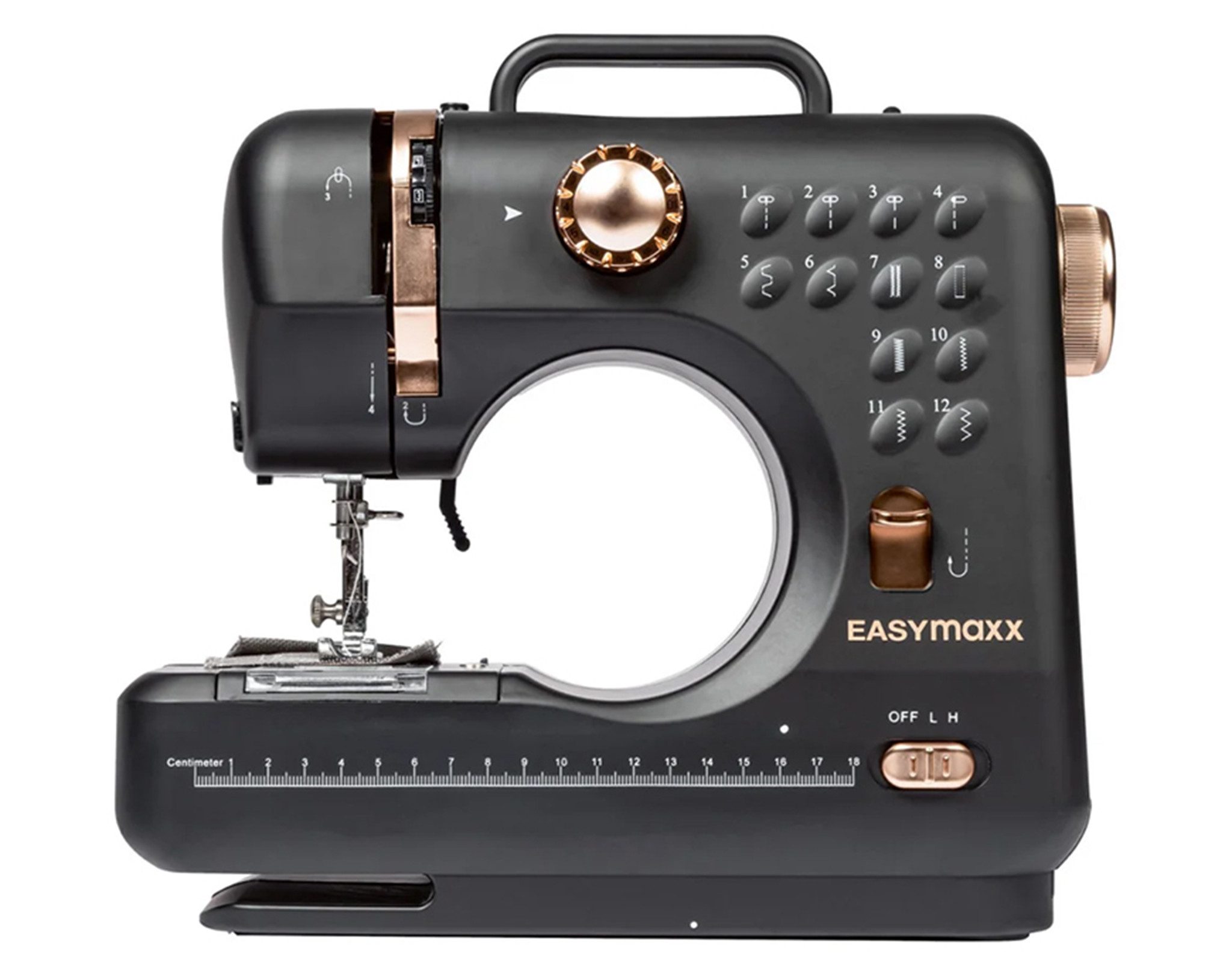 EASYmaxx Nähmaschine EASYmaxx Kompakt-Nähmaschine 12 Sticharten eingebautes Nählicht