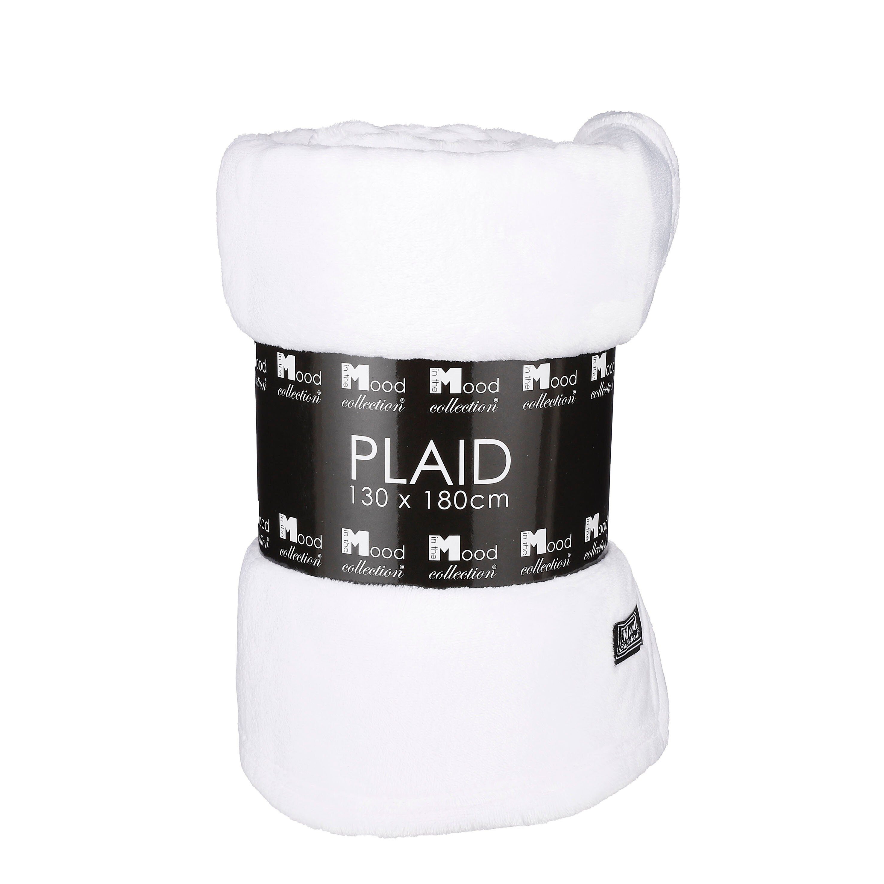 Plaid In the Mood Famke Fleecedecke off white - l180xb130cm, In the Mood