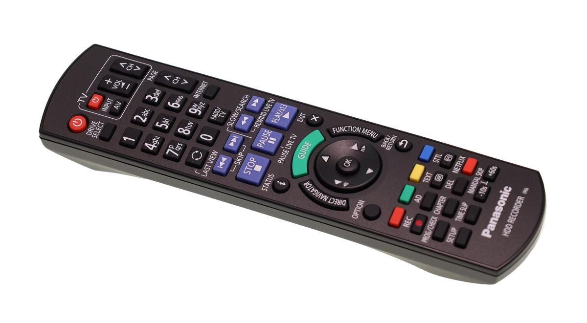 Panasonic N2QAYB000780 Fernbedienung für DMR-HWT130EB Festplattenrecor Fernbedienung