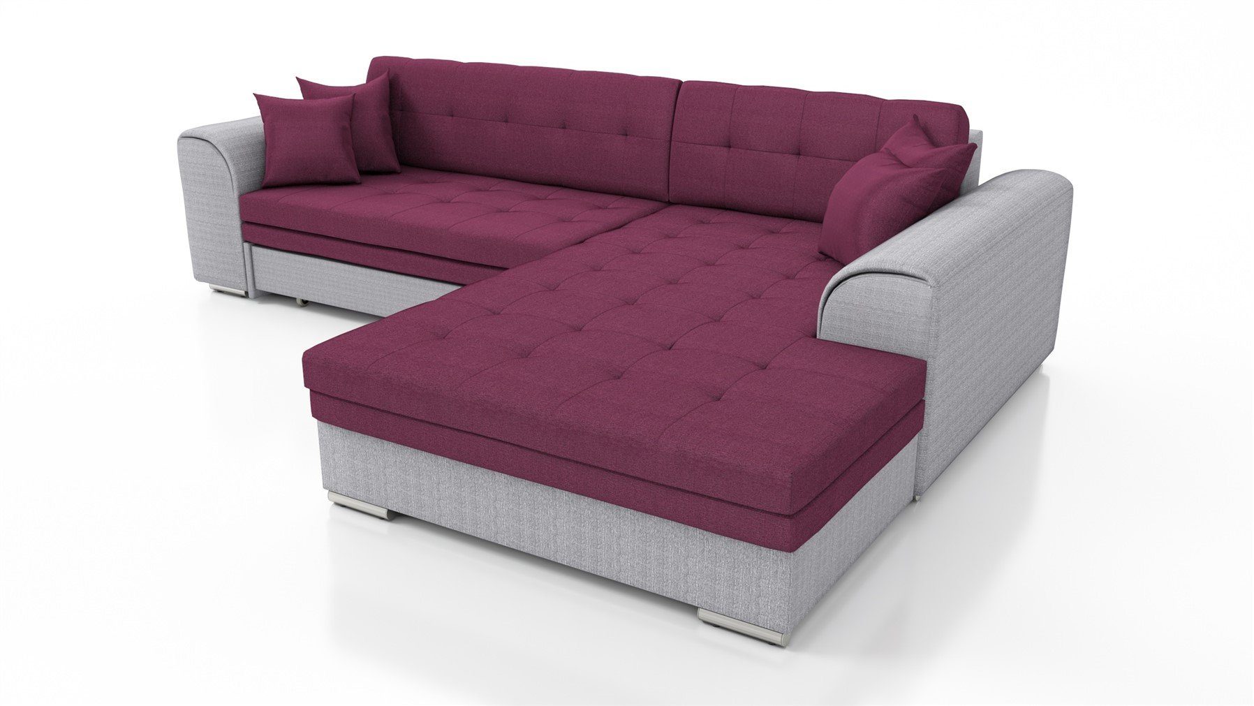 Fun Möbel Ecksofa Couchgarnitur SARRA Kunstleder/Stoff günstig online kaufen